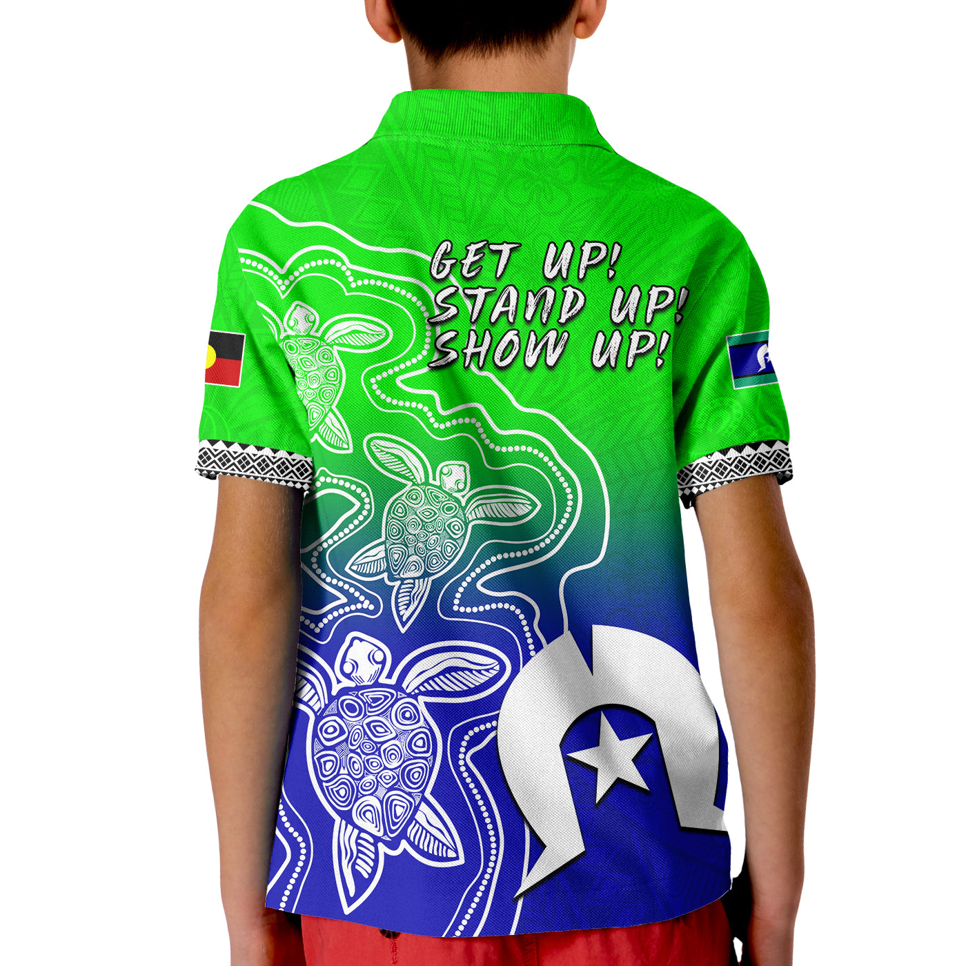 NAIDOC Week 2022 Polo Shirt Torres Strait Islanders with Aboriginal Turtles - Vibe Hoodie Shop