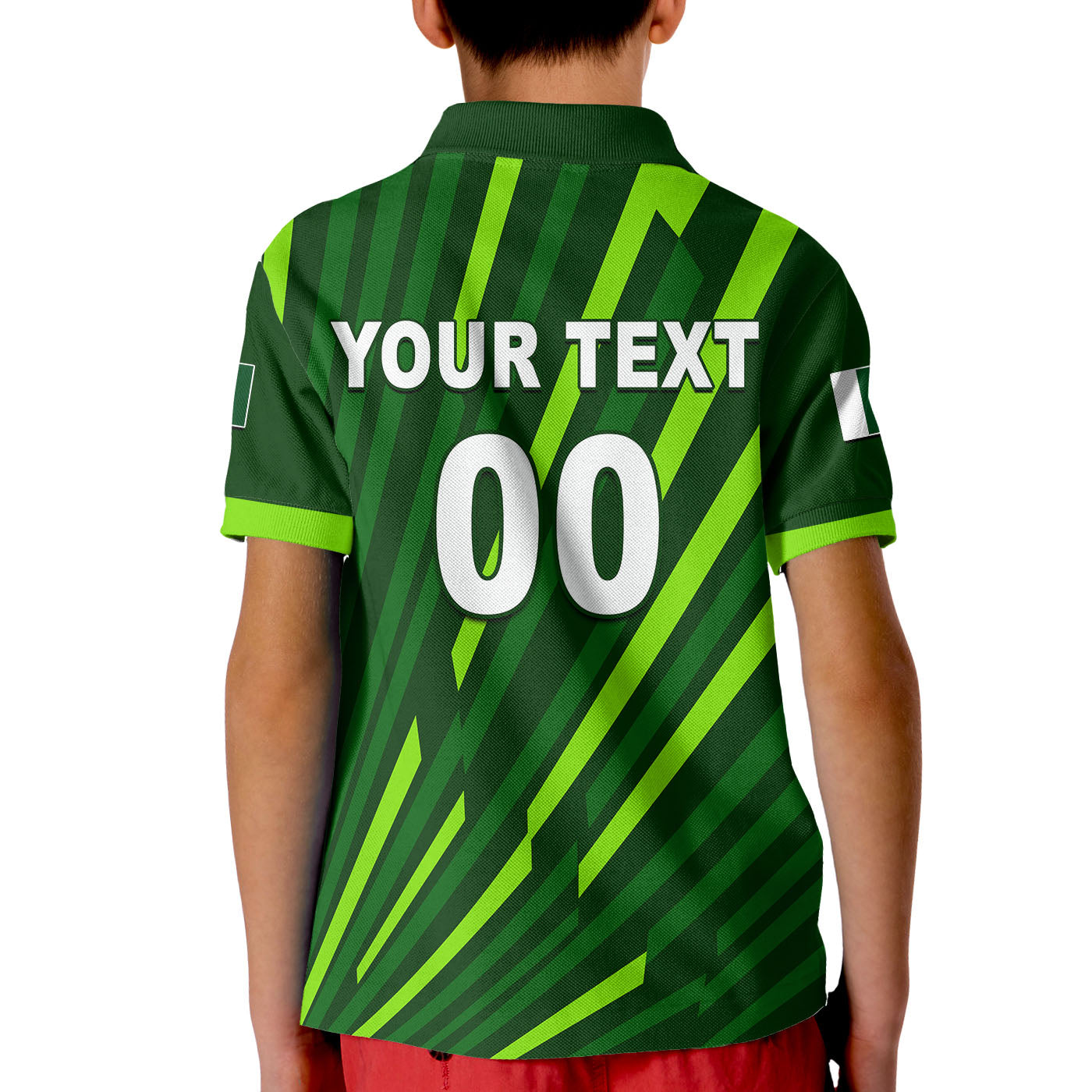 (Custom Personalised And Number) Pakistan Cricket Men's T20 World Cup Polo Shirt KID - Vibe Hoodie Shop