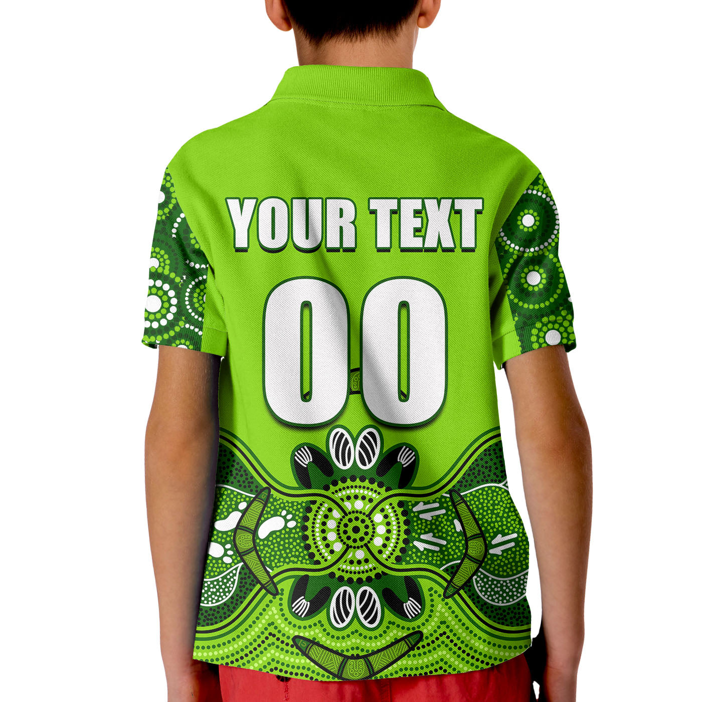 (Custom Personalised And Number) Sydney Thunder Cricket Aboriginal Vibe Polo Shirt KID - Vibe Hoodie Shop