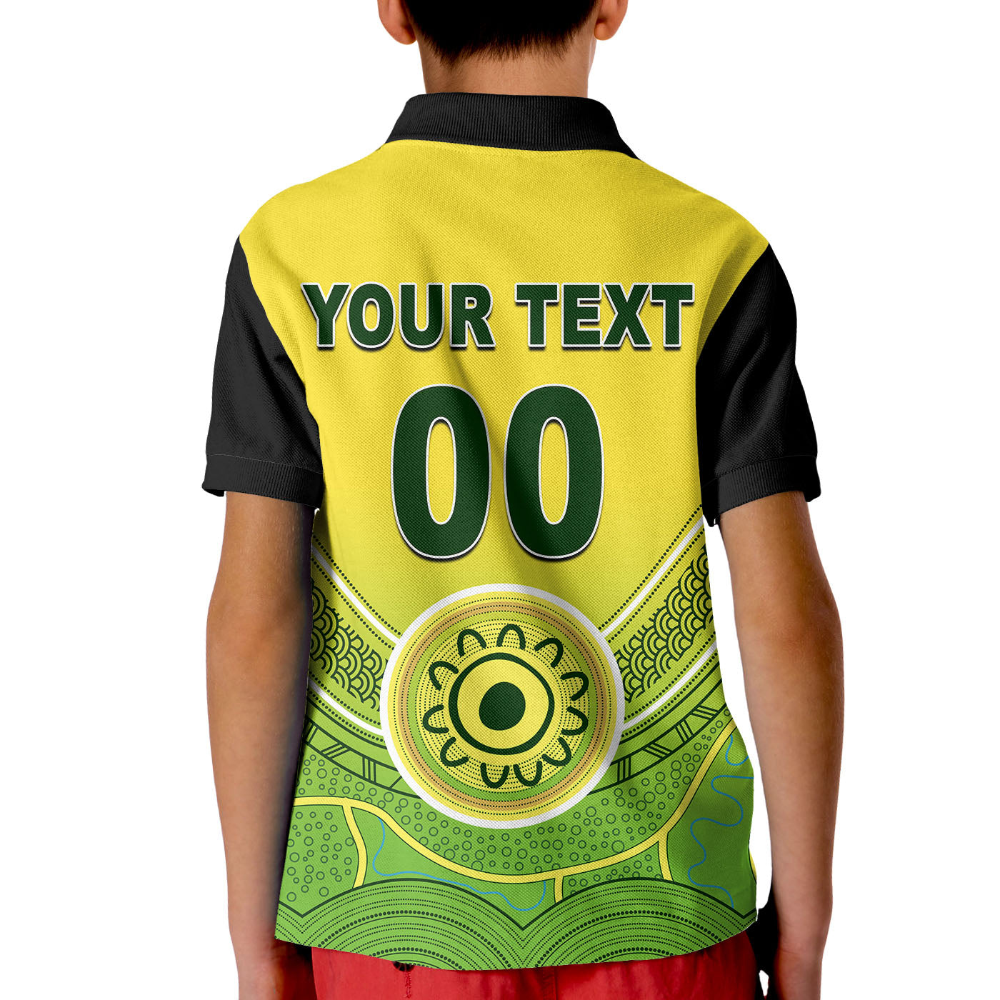 (Custom Personalised And Number) Australia Cricket Men's T20 World Cup Polo Shirt KID - Vibe Hoodie Shop