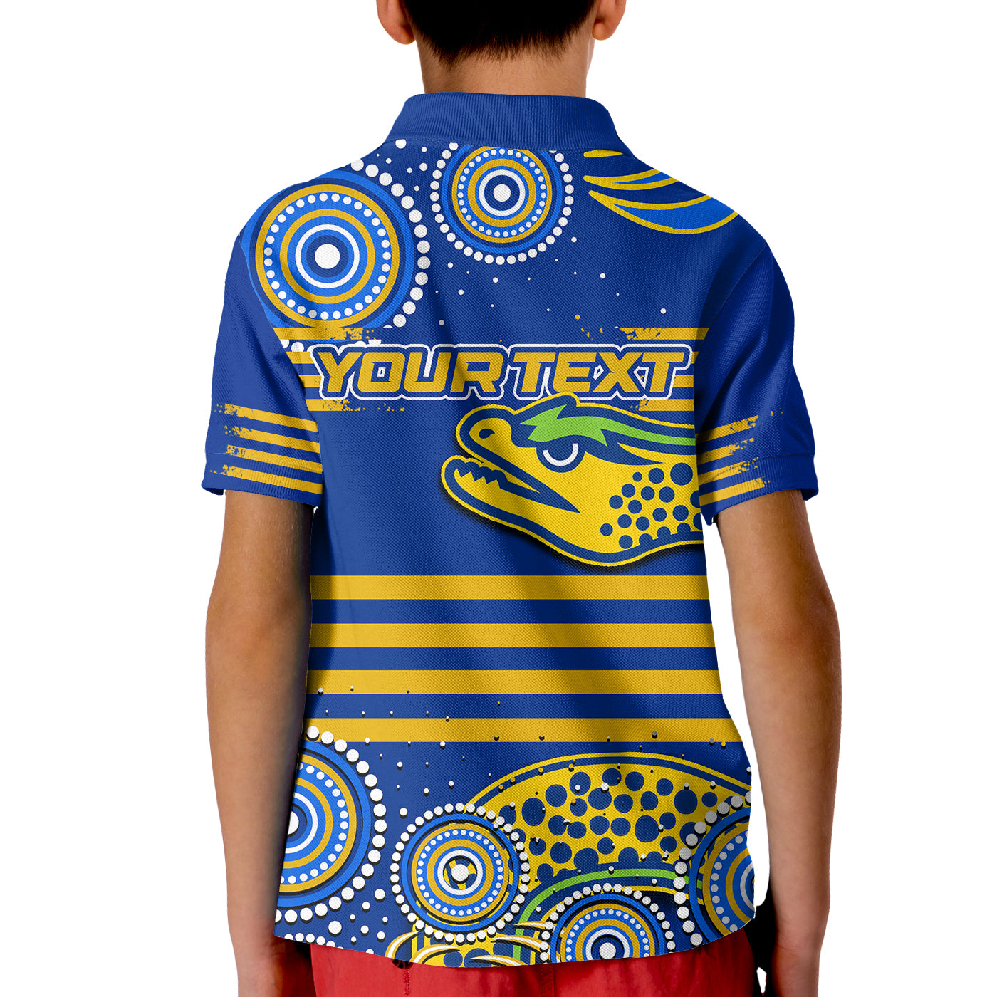 (Custom Personalised) Eels Rugby Champions 2022 Polo Shirt KID - Vibe Hoodie Shop