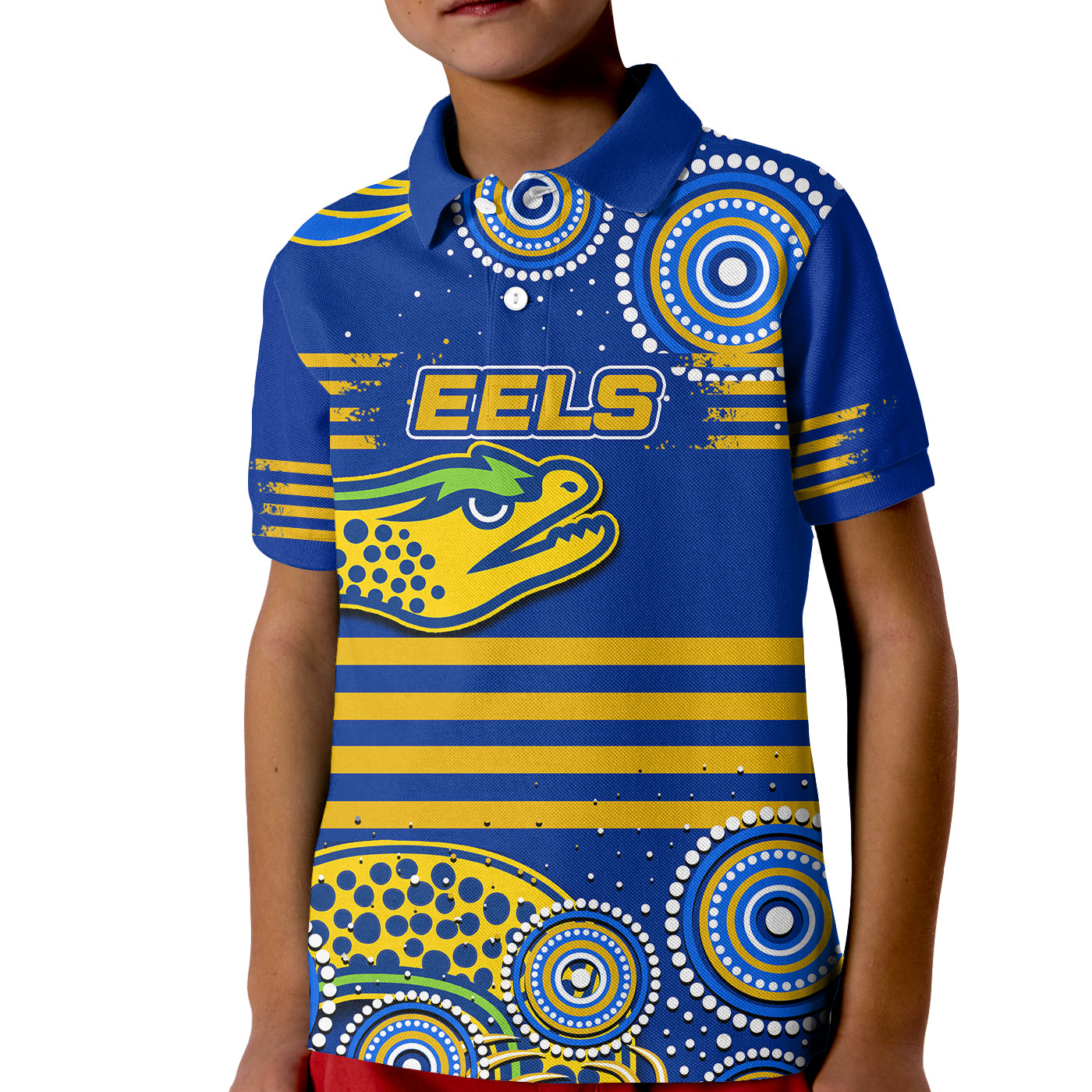 (Custom Personalised) Eels Rugby Champions 2022 Polo Shirt KID - Vibe Hoodie Shop