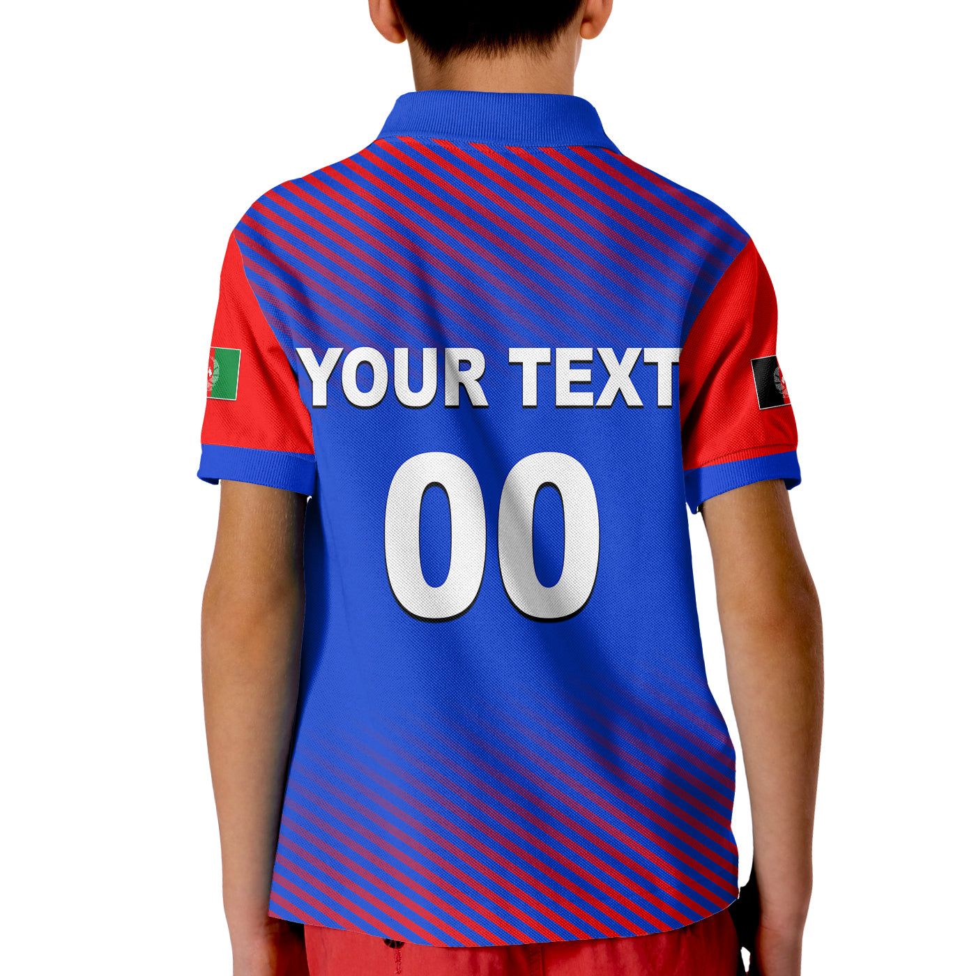 (Custom Personalised And Number) Afghanistan Cricket Men's T20 World Cup Polo Shirt KID - Vibe Hoodie Shop