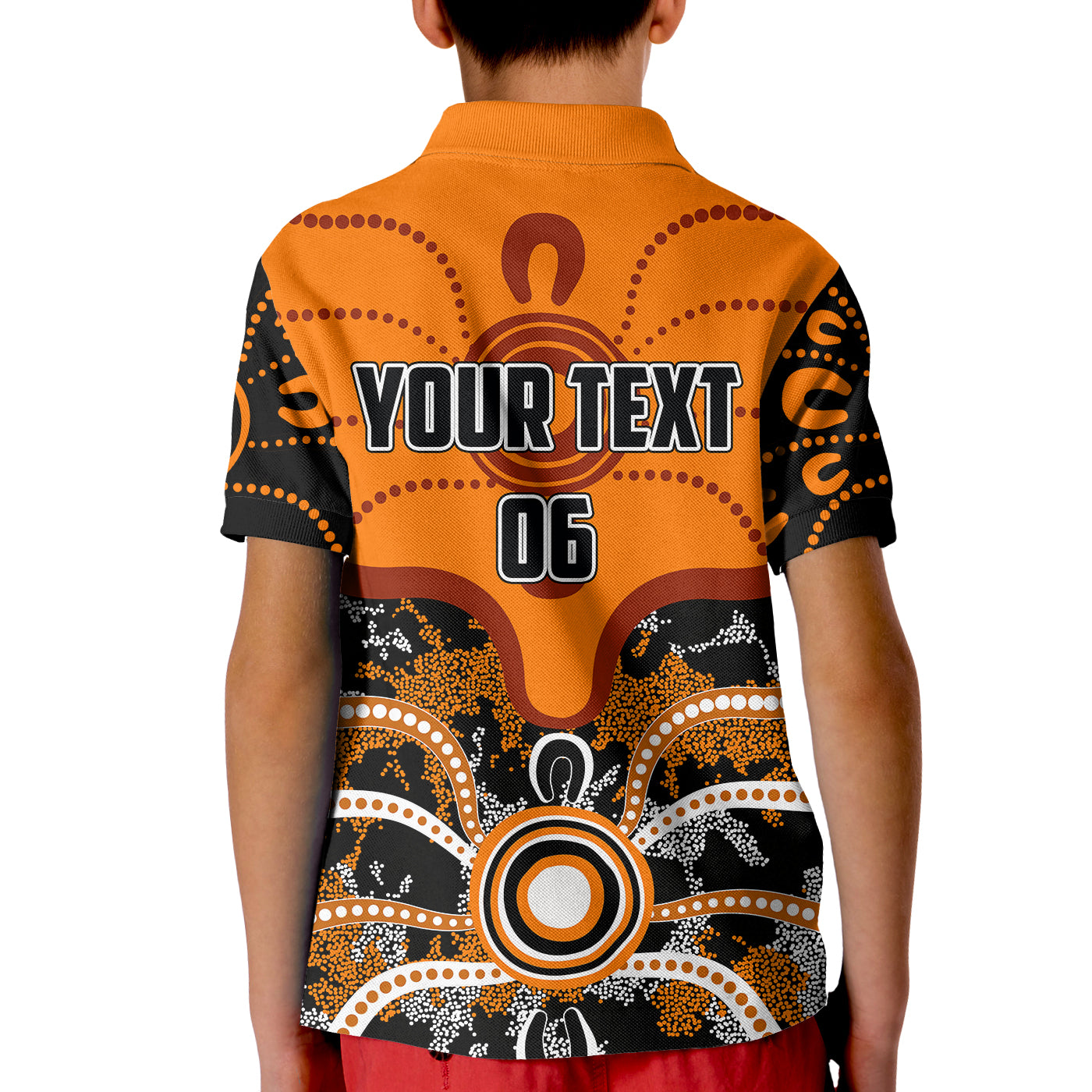 (Custom Personalised And Number) Perth Scorchers Polo shirt KID Cricket Dot Aboriginal - Vibe Hoodie Shop