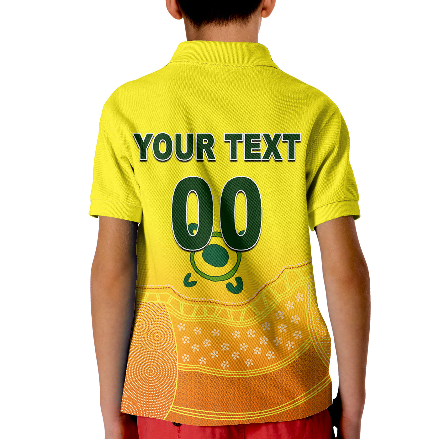 (Custom Personalised And Number) Australia Cricket Jersey 2022 Polo Shirt KID - Vibe Hoodie Shop