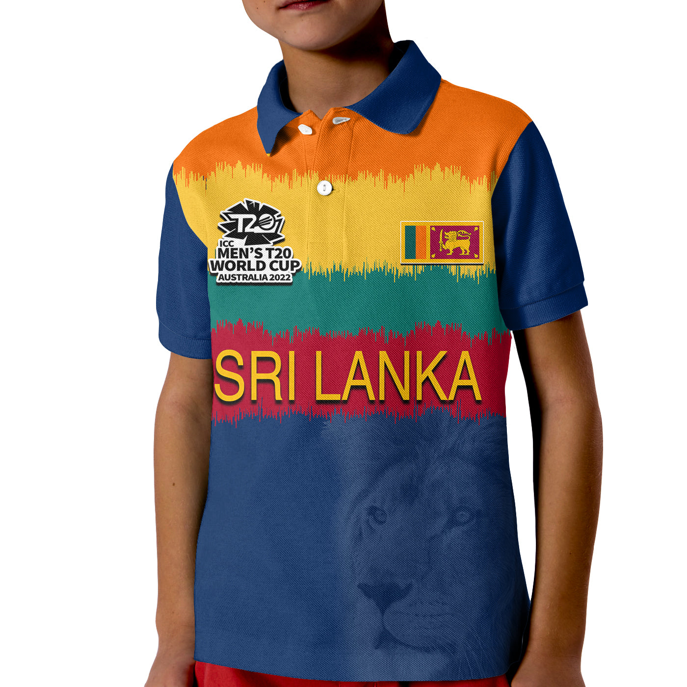 (Custom Personalised And Number) Sri Lanka Cricket Men's T20 World Cup Polo Shirt KID - Vibe Hoodie Shop