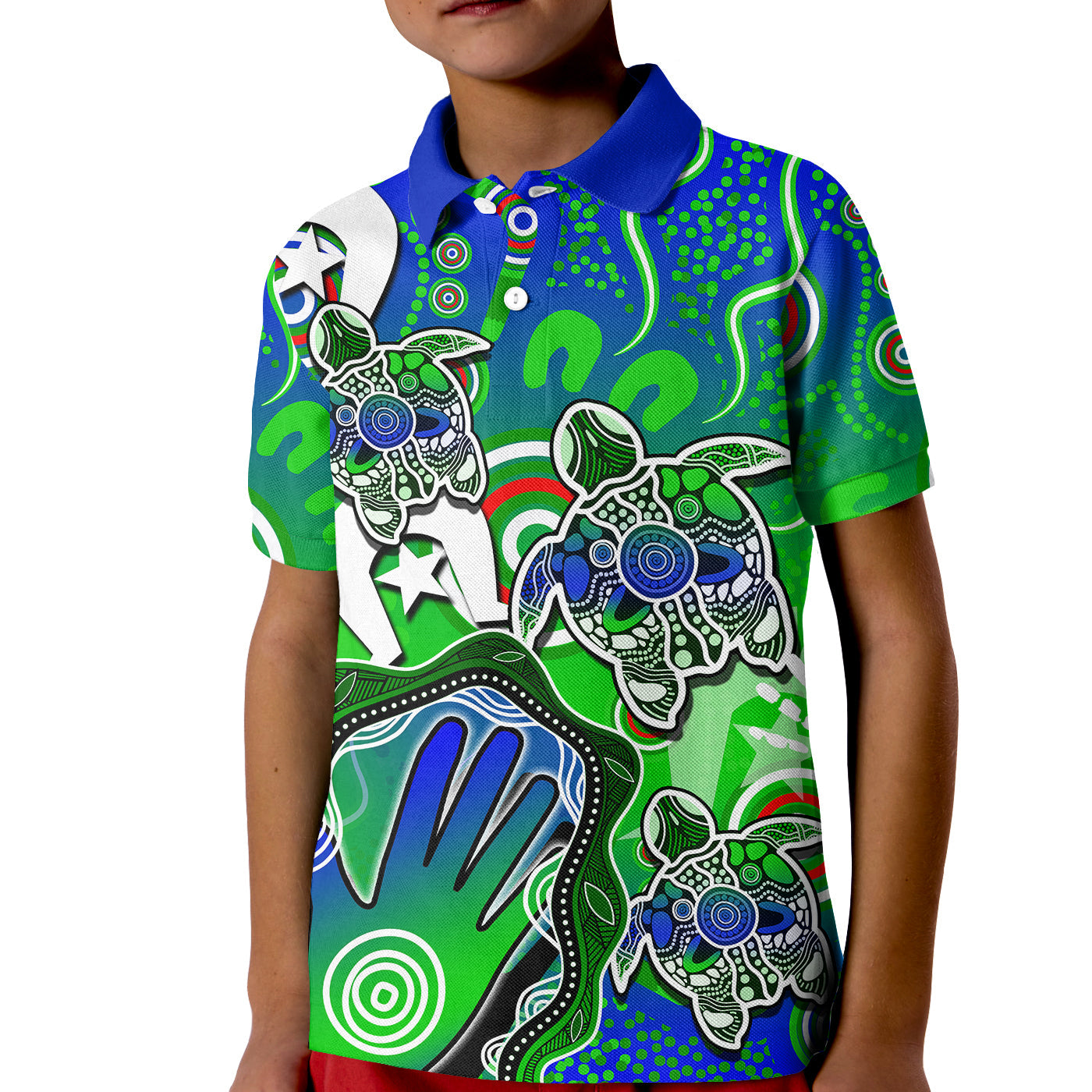 (Custom Personalised) Aboriginal NAIDOC Turtle Polo Shirt KID Torres Strait Islanders - Vibe Hoodie Shop