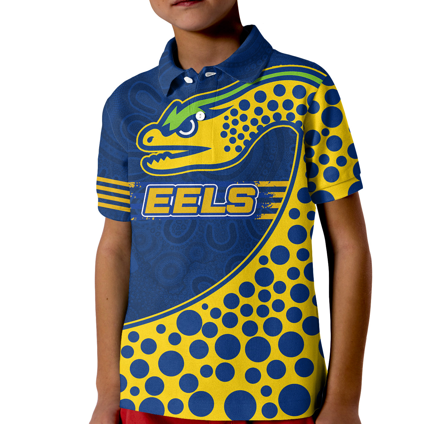 (Custom Personalised) Eels Rugby Polo Shirt KID Simple Vibe - Vibe Hoodie Shop