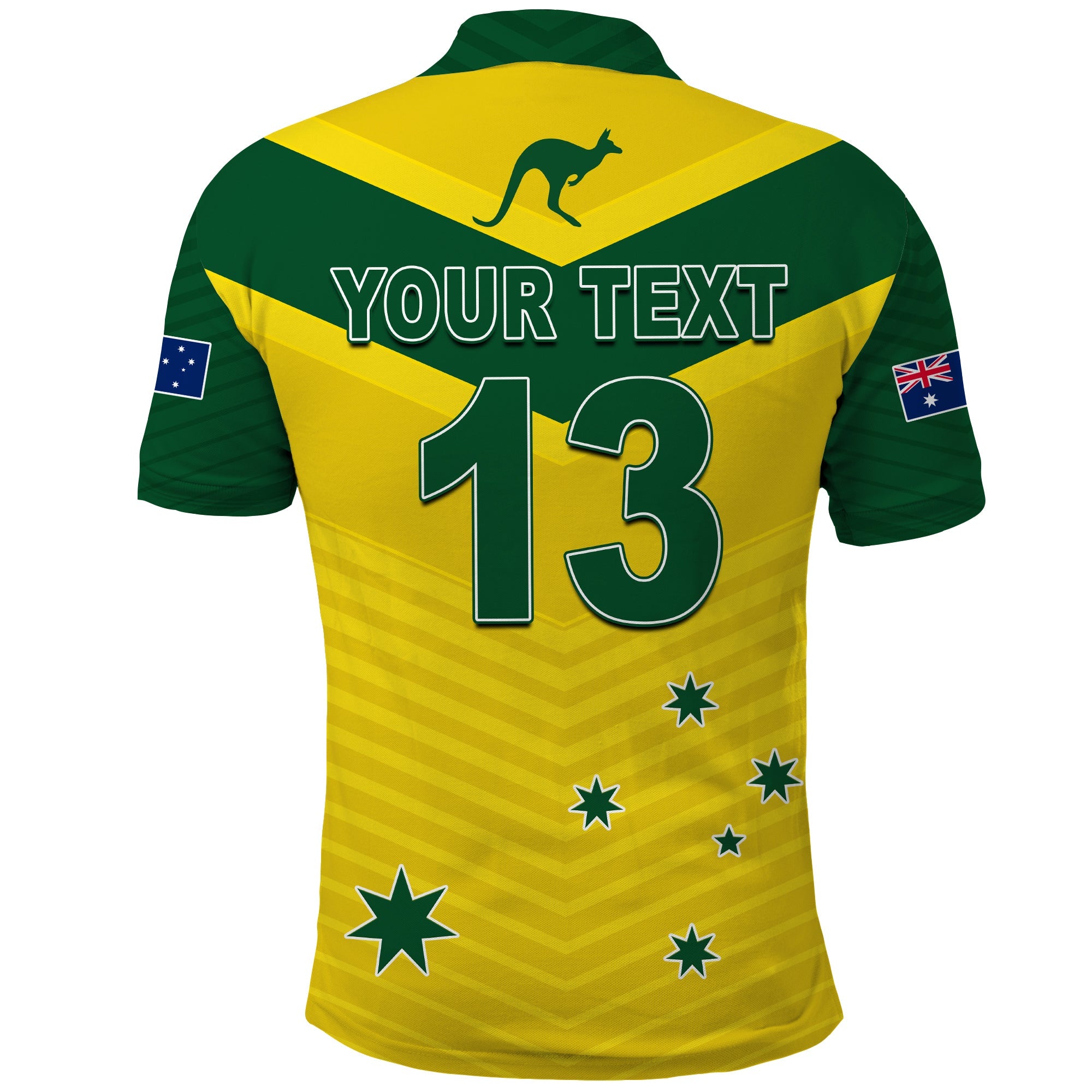 (Custom Text and Number) Australia Cricket Polo Shirt Go Aussie Champions - Vibe Hoodie Shop