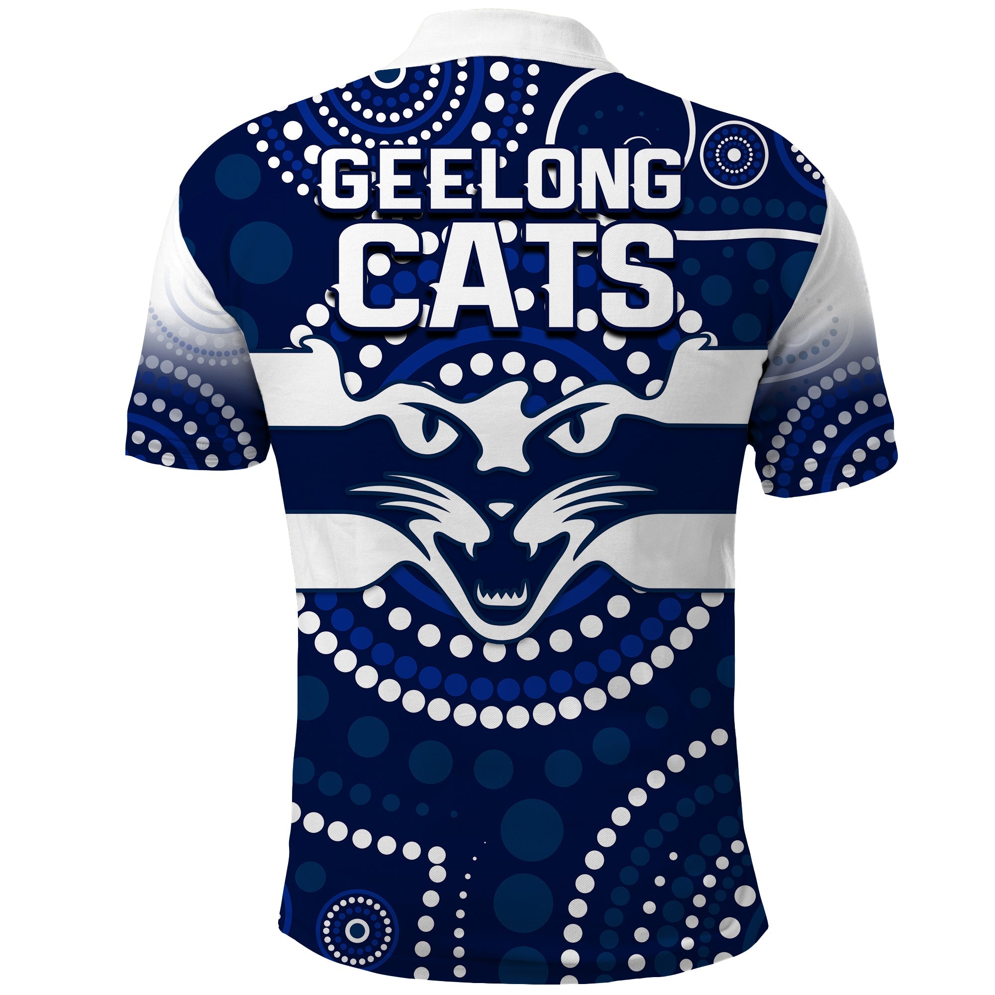 Cats Football Polo Shirt Aboriginal Australian Premiers 2022 Proud Geelong Cartoon - Vibe Hoodie Shop