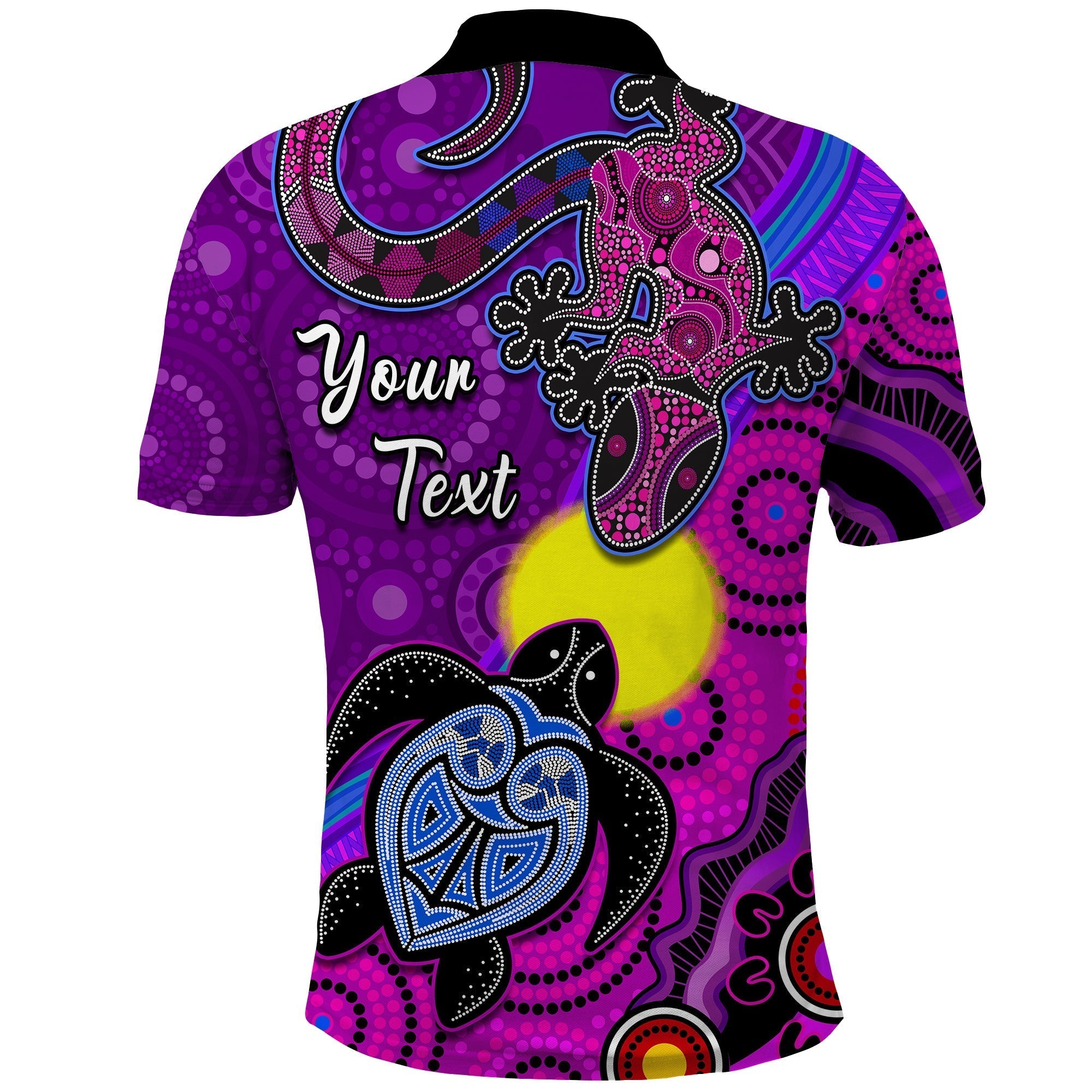 (Custom Personalised) Australia Lizard and Turtle Polo Shirt Aboriginal Art Beautiful Life - Vibe Hoodie Shop