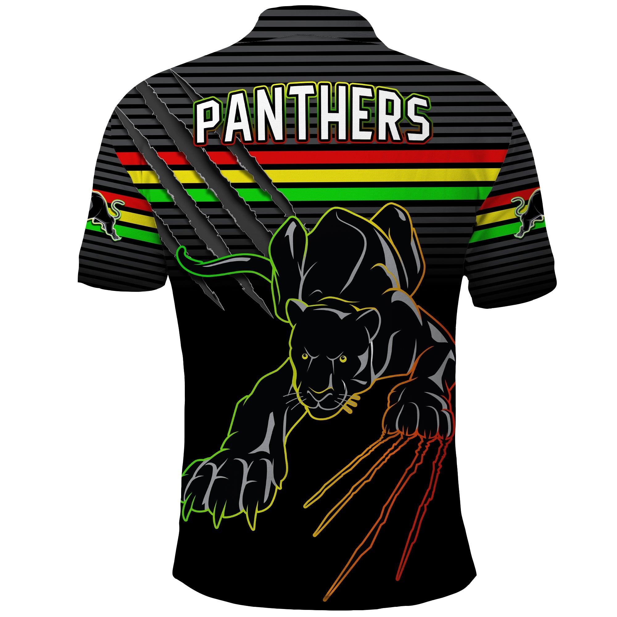 Panthers Proud Polo Shirt Back to Back Premiers 2022 Version Black - Vibe Hoodie Shop