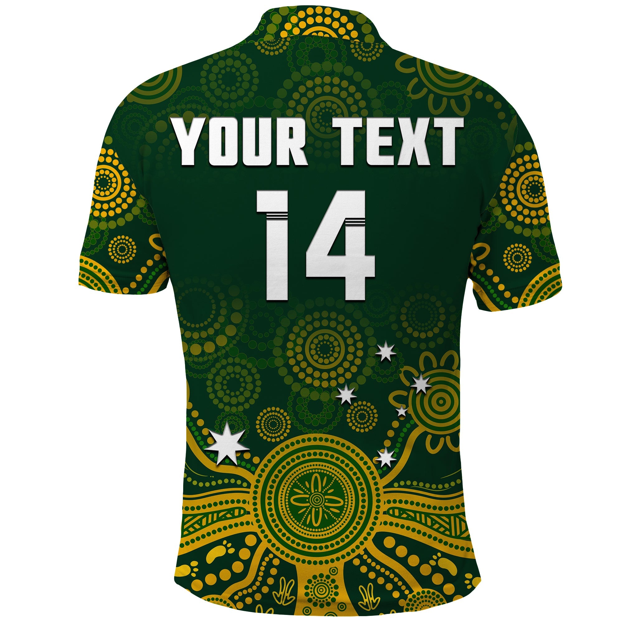 (Custom Text And Number) Australia 2022 Rugby Polo Shirt Wallabies Aboriginal Style - Vibe Hoodie Shop