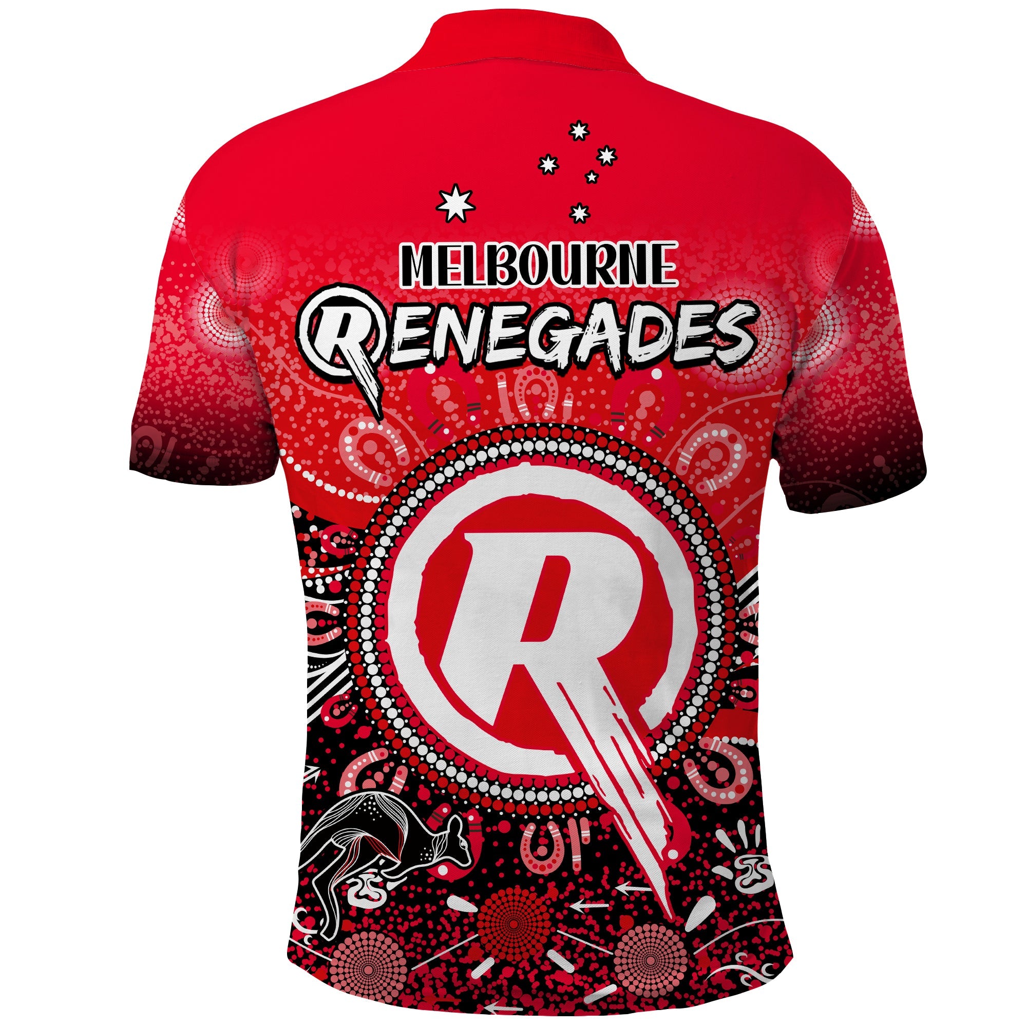 Melbourne Renegades Polo Shirt Cricket Aboriginal - Vibe Hoodie Shop