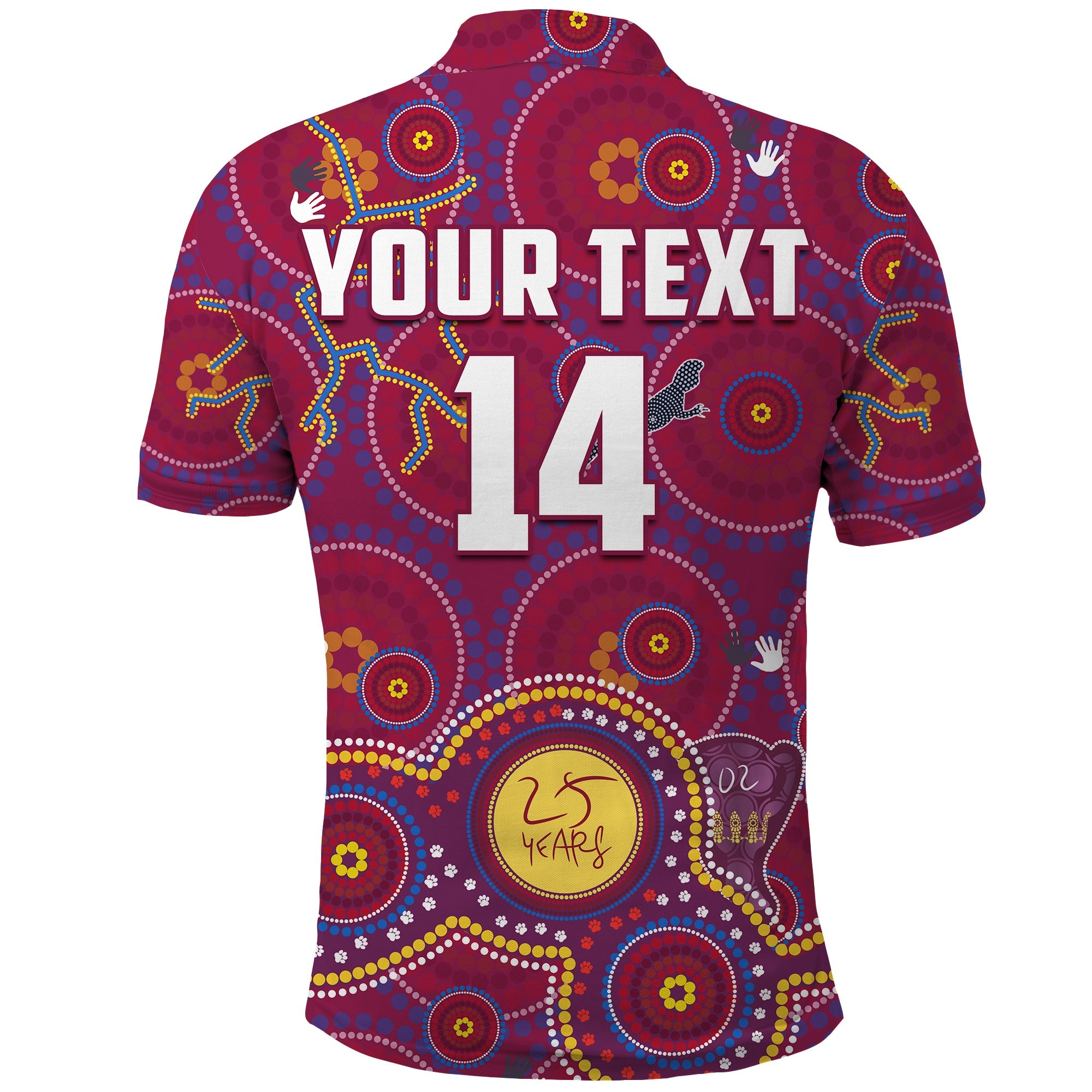 (Custom Text And Number) Brisbane Football Polo Shirt Indigenous Pattern Go Lions Unique Version - Vibe Hoodie Shop