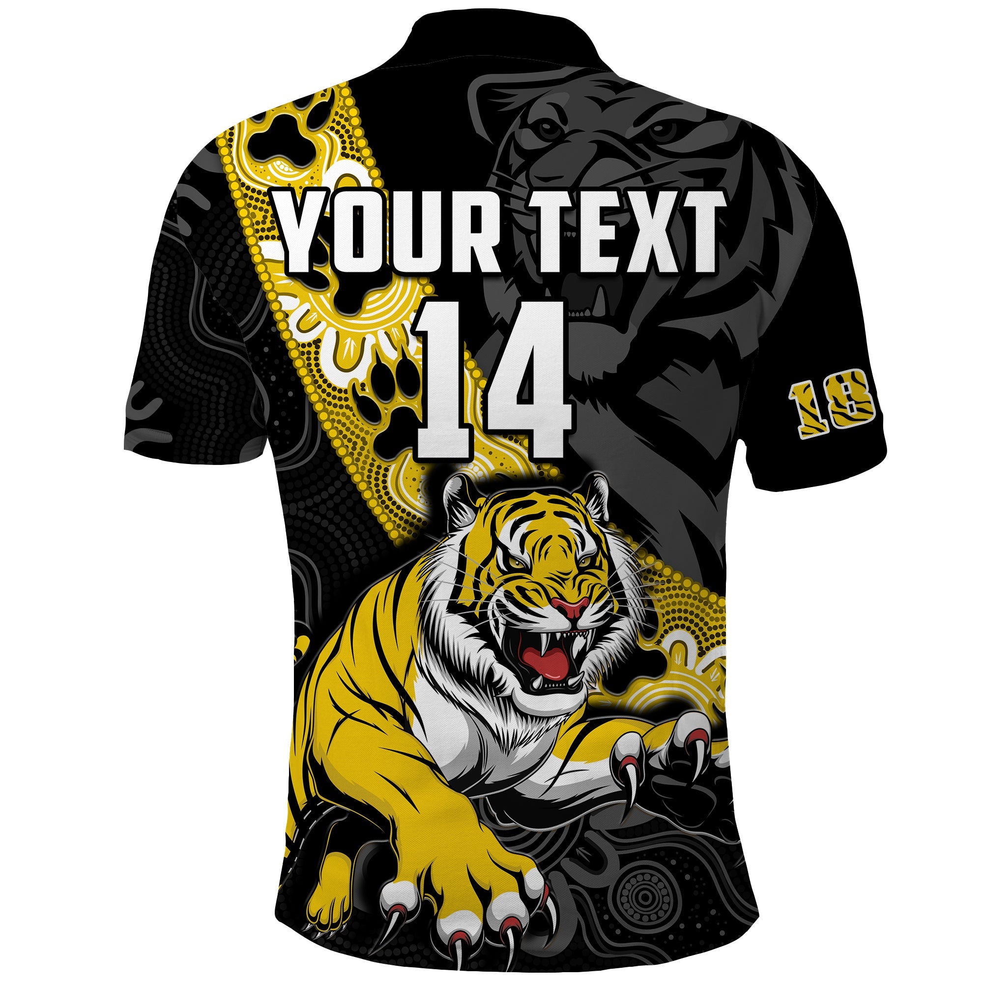 (Custom Text And Number) Richmond Football Polo Shirt Tigers 1885 Indigenous Basic Style - Vibe Hoodie Shop