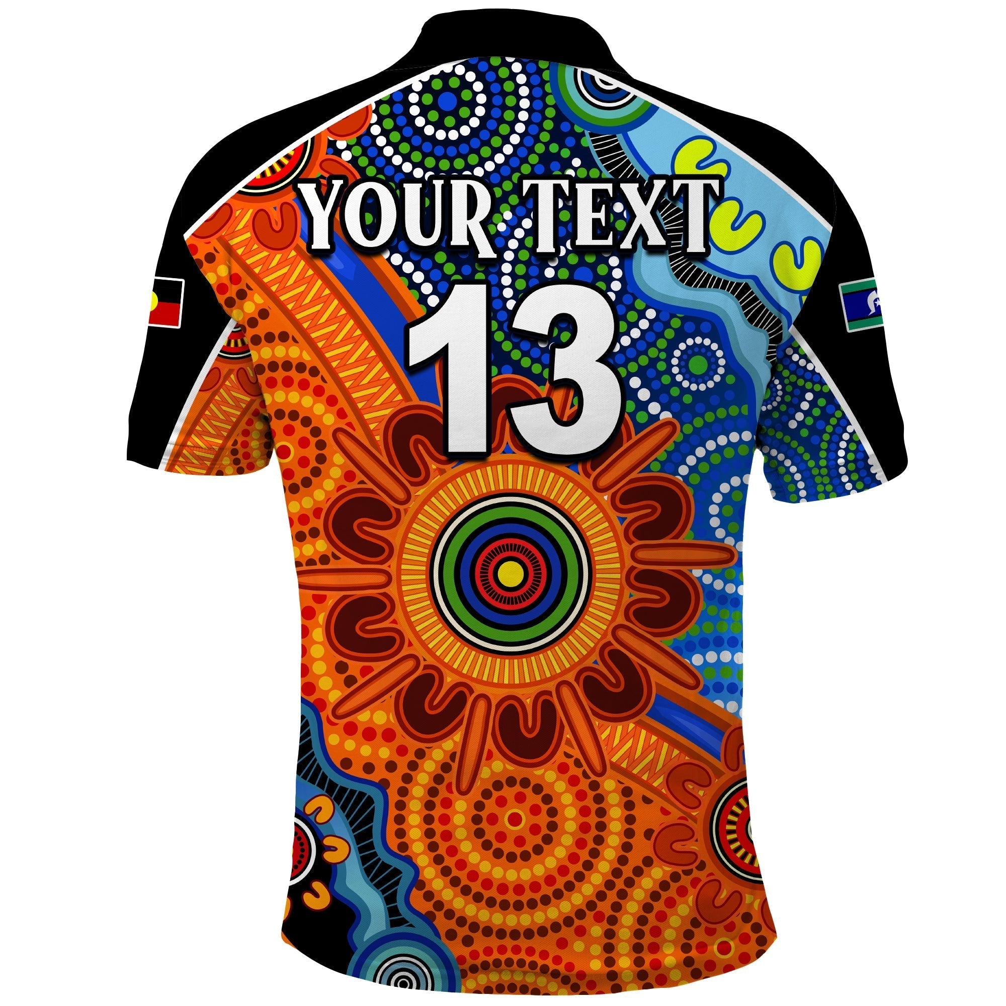 (Custom Text and Number) NAIDOC Week 2022 Polo Shirt Aboriginal and Torres Strait Islanders Together - Vibe Hoodie Shop