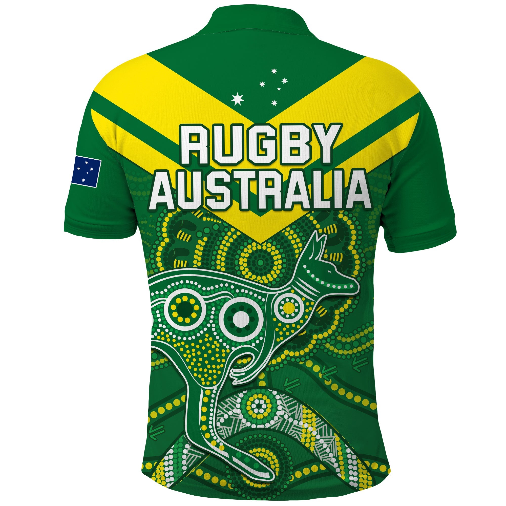 Australia Rugby Polo Shirt Kangaroos Boomerang Aboriginal - Vibe Hoodie Shop