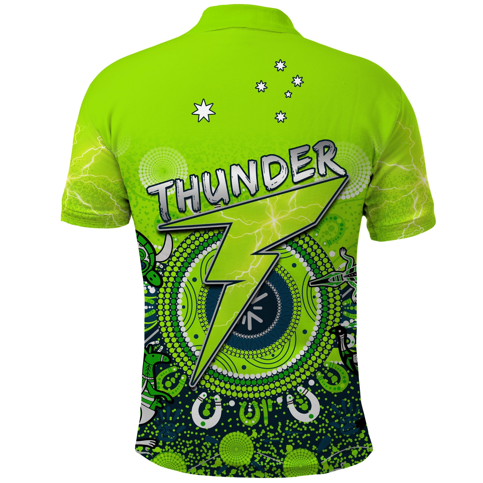 Sydney Thunder Polo Shirt Cricket Aboriginal - Vibe Hoodie Shop