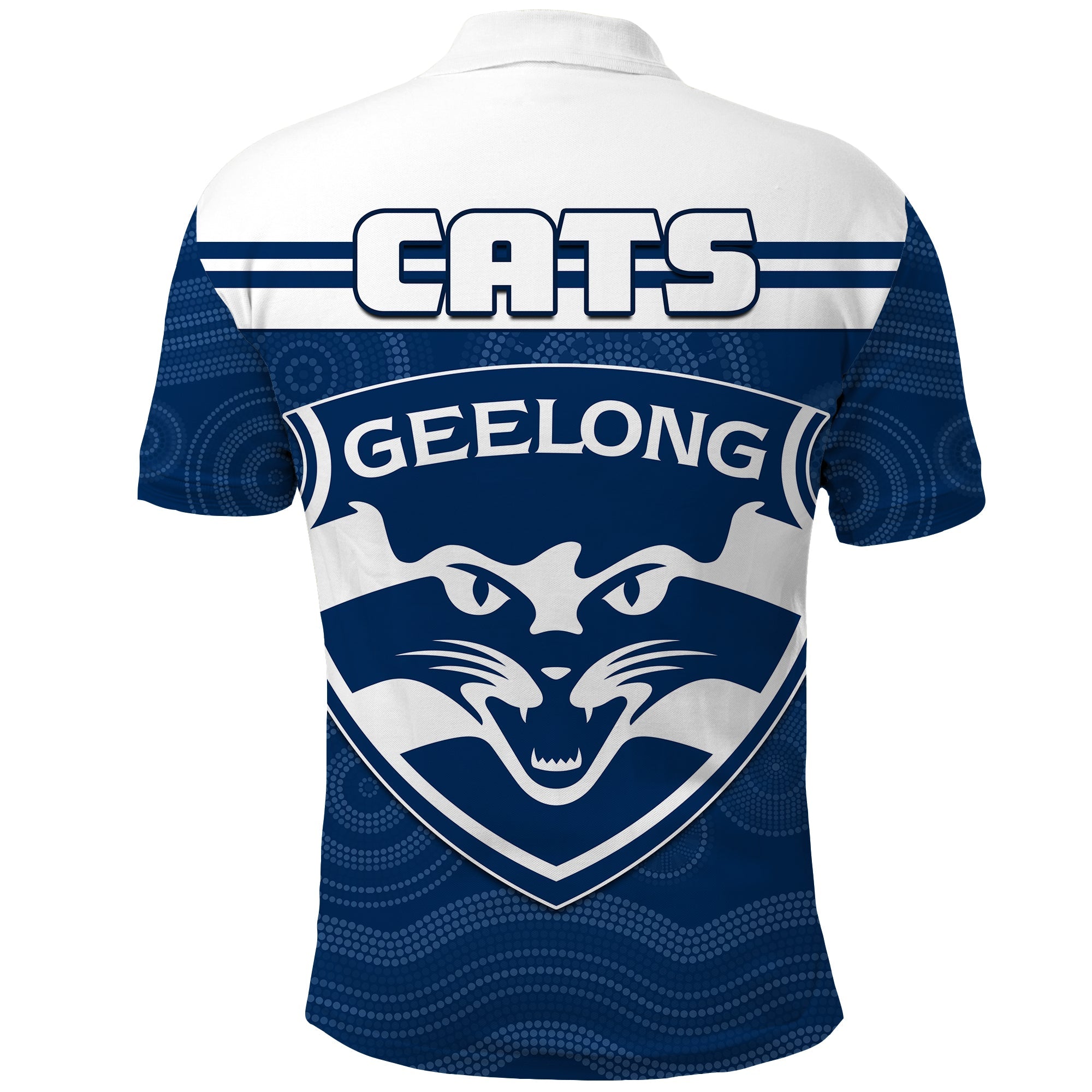 Cats Football Polo Shirt Geelong Est 1859 Aboriginal Art - Vibe Hoodie Shop