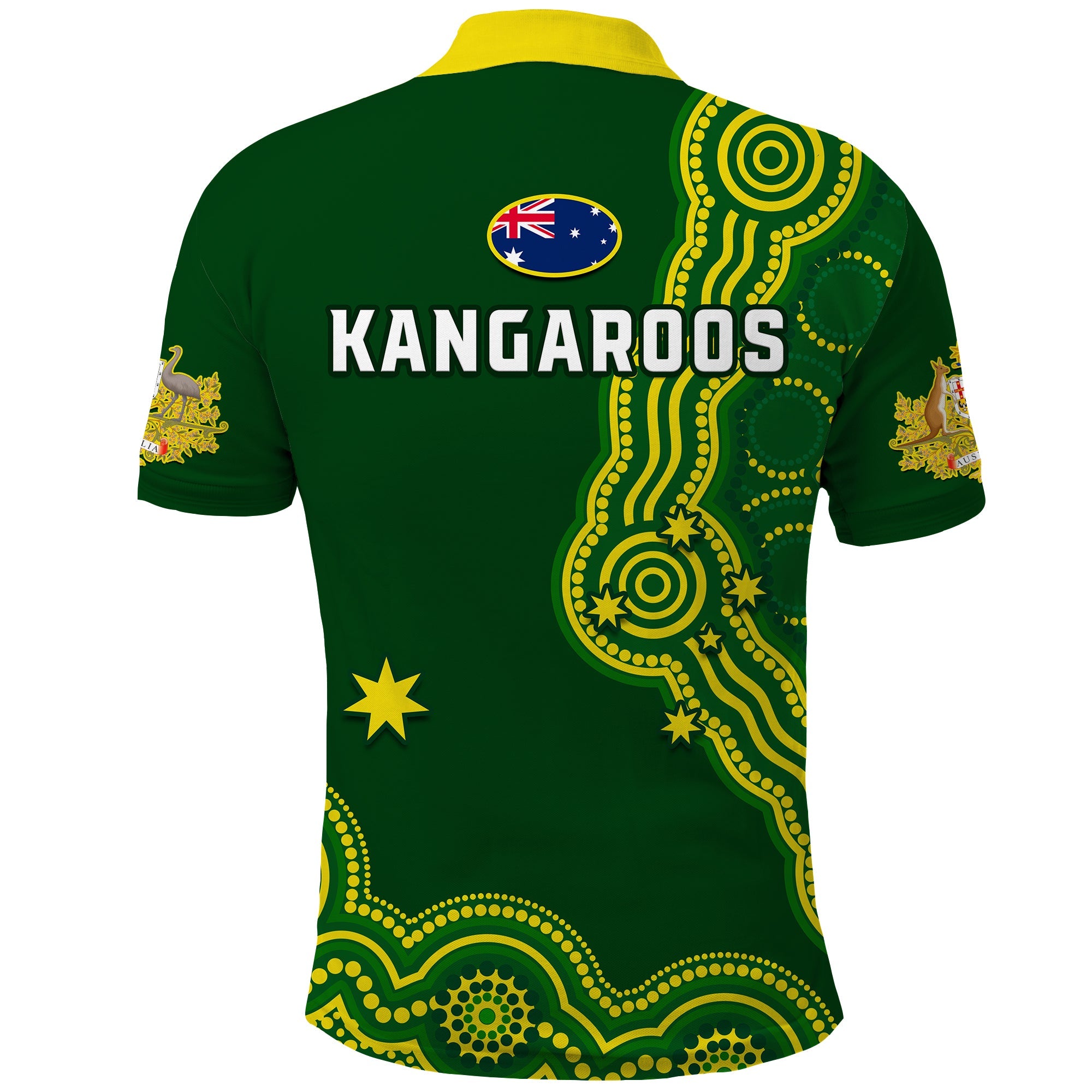 Australia Rugby Polo Shirt The Kangaroos Champions Pacific Indigenous - Vibe Hoodie Shop