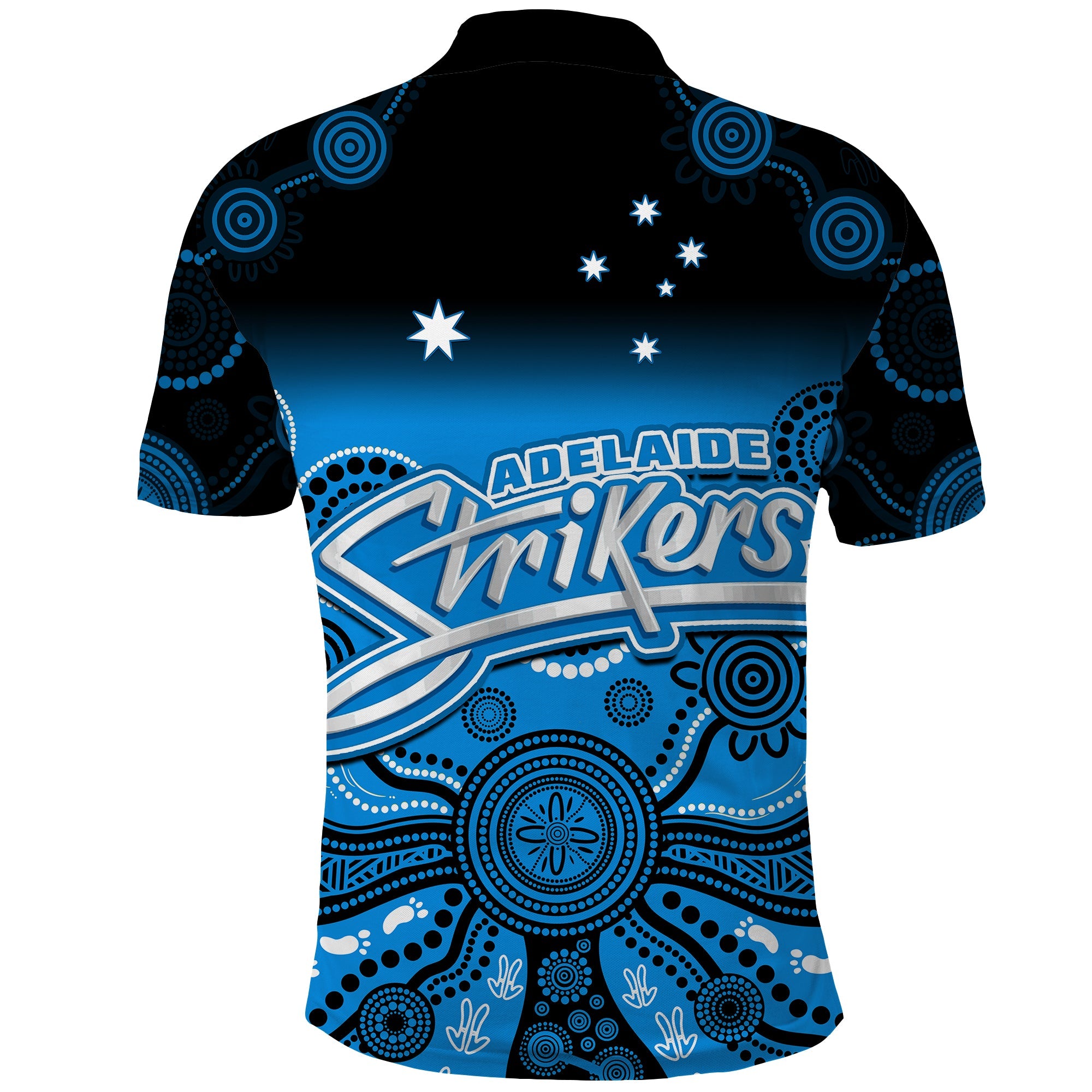 Adelaide Strikers Polo Shirt Gradient Aboriginal Dot Painting - Vibe Hoodie Shop