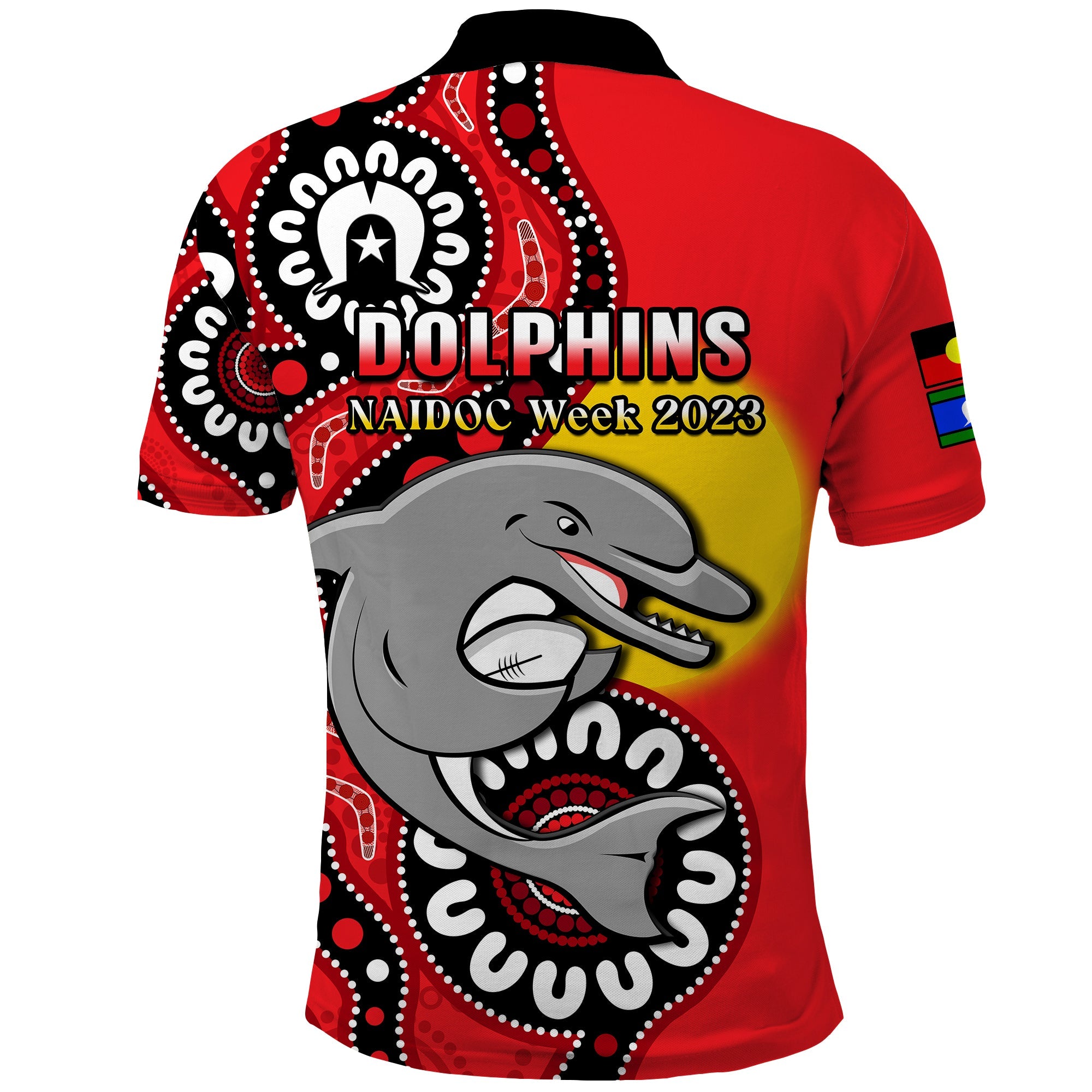 Dolphins Rugby NAIDOC 2023 Polo Shirt For Our Elders Aboriginal - Vibe Hoodie Shop