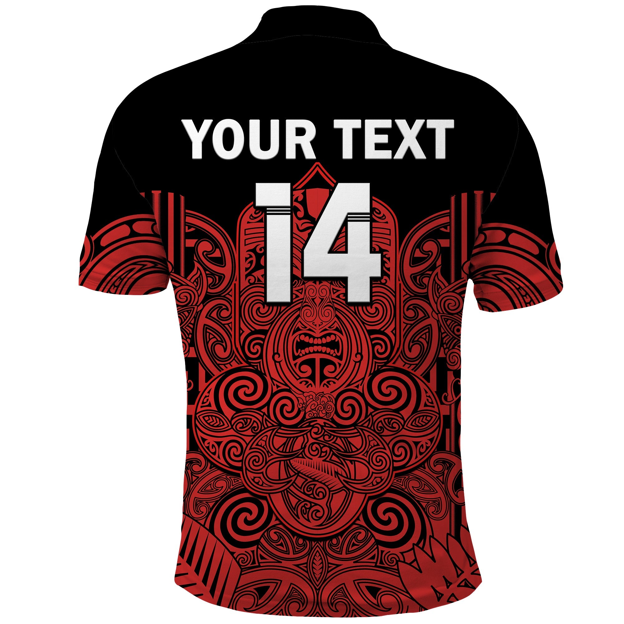 (Custom Text And Number) New Zealand Tiki Rugby Polo Shirt NZ Maori Koru Pattern Ver.03 - Vibe Hoodie Shop