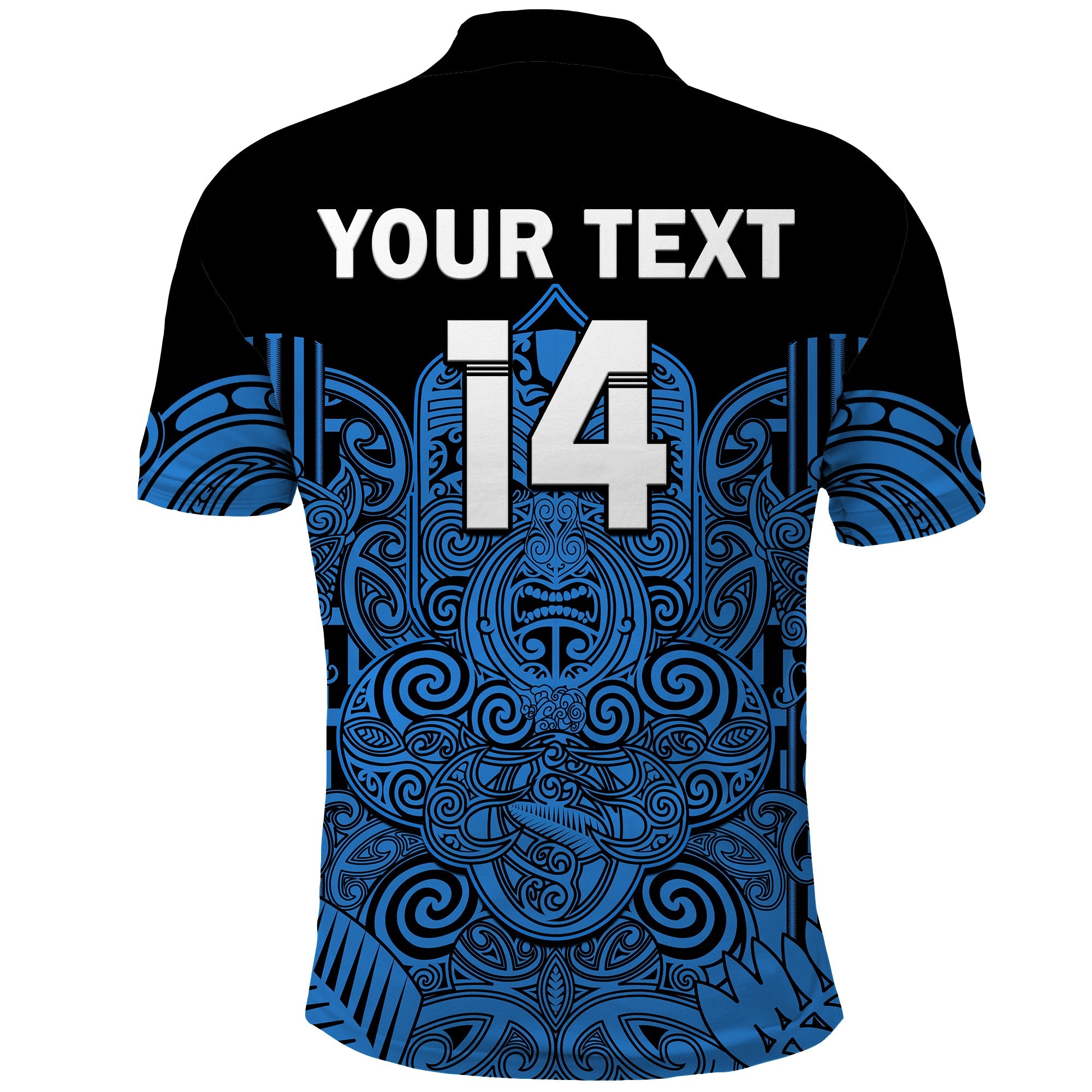 (Custom Text And Number) New Zealand Tiki Rugby Polo Shirt NZ Maori Koru Pattern Ver.05 - Vibe Hoodie Shop