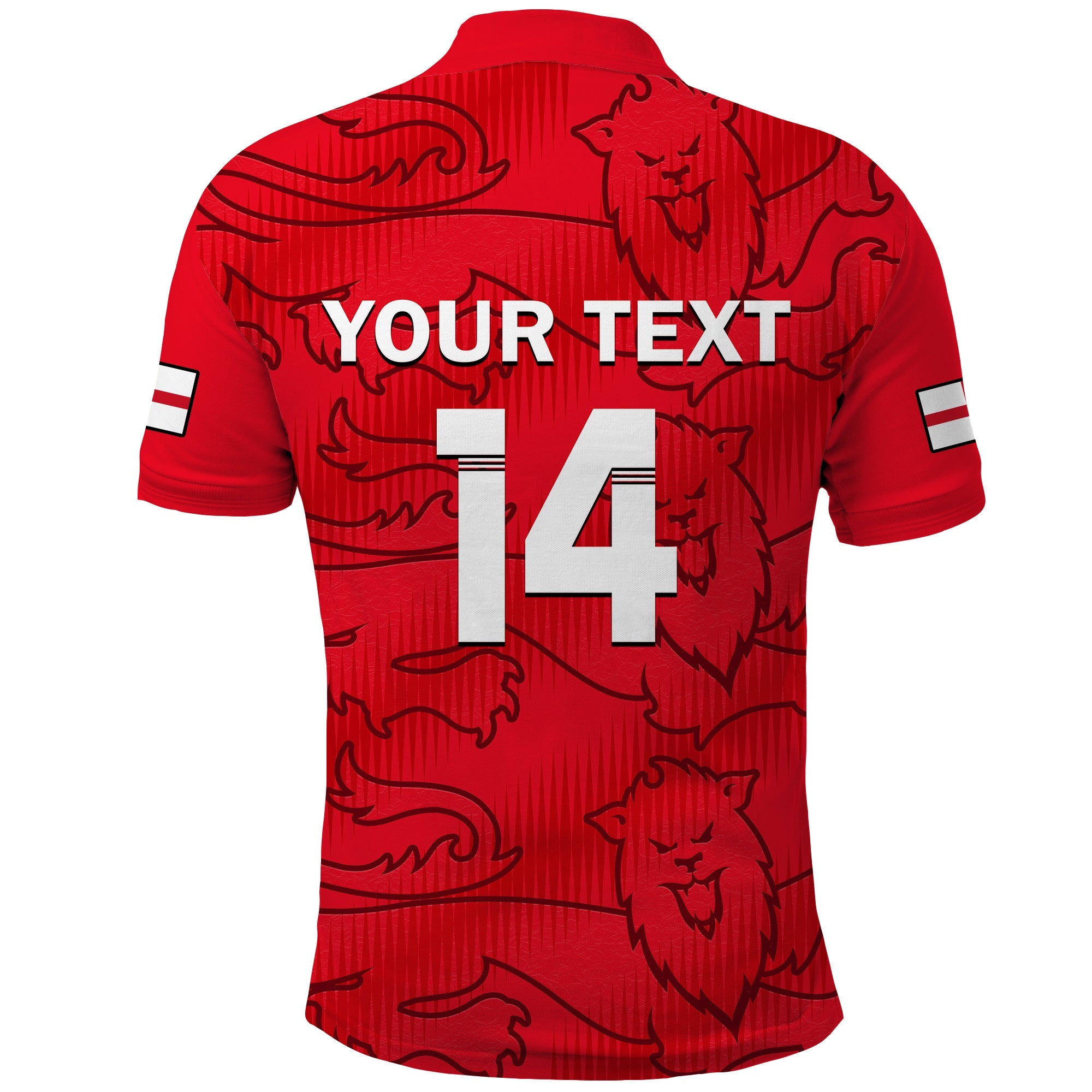 (Custom Text And Number) England Cricket Polo Shirt Mens T20 World Cup - Vibe Hoodie Shop