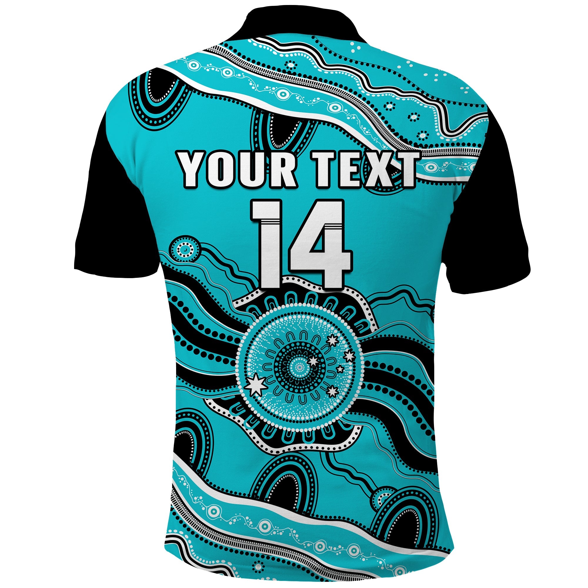 (Custom Text And Number) Brisbane Heat Cricket Polo Shirt Aboriginal Painting - Vibe Hoodie Shop