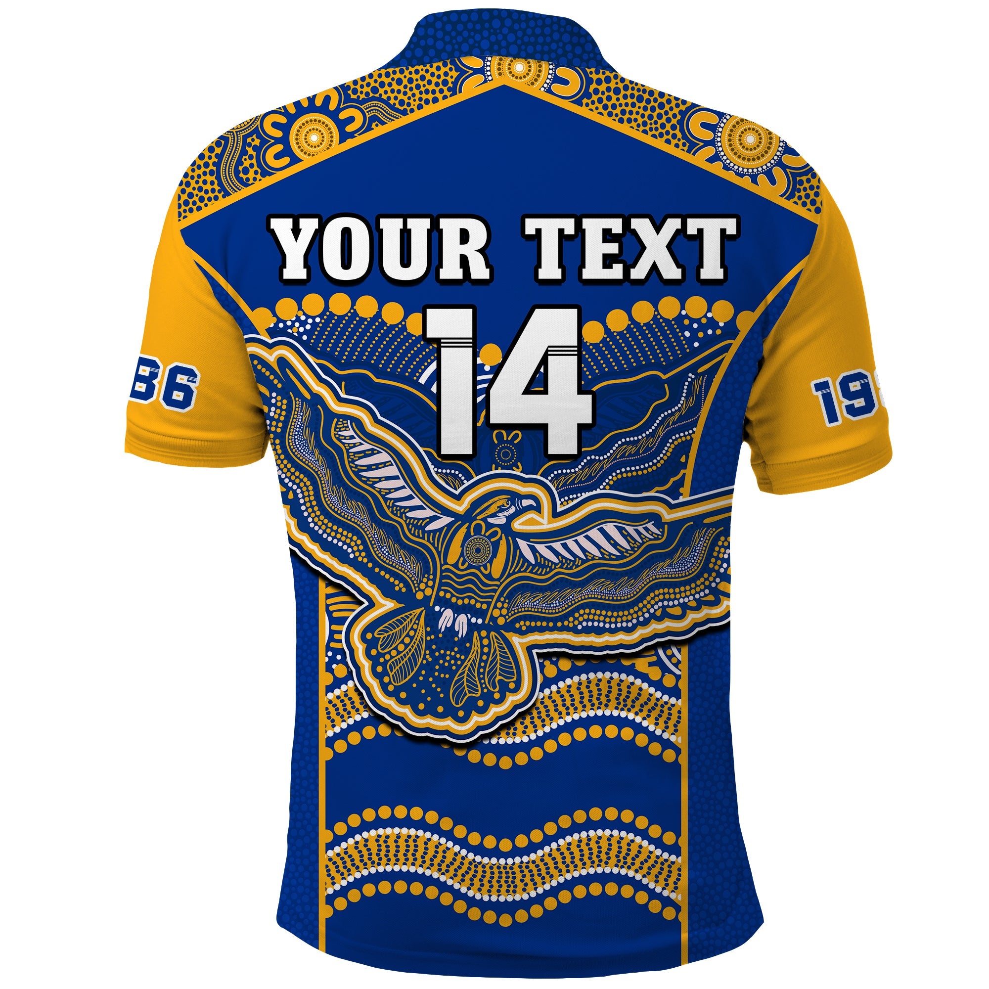 (Custom Text And Number) Eagles Football Polo Shirt West Coast 1986 Aboriginal Sporty Style - Vibe Hoodie Shop