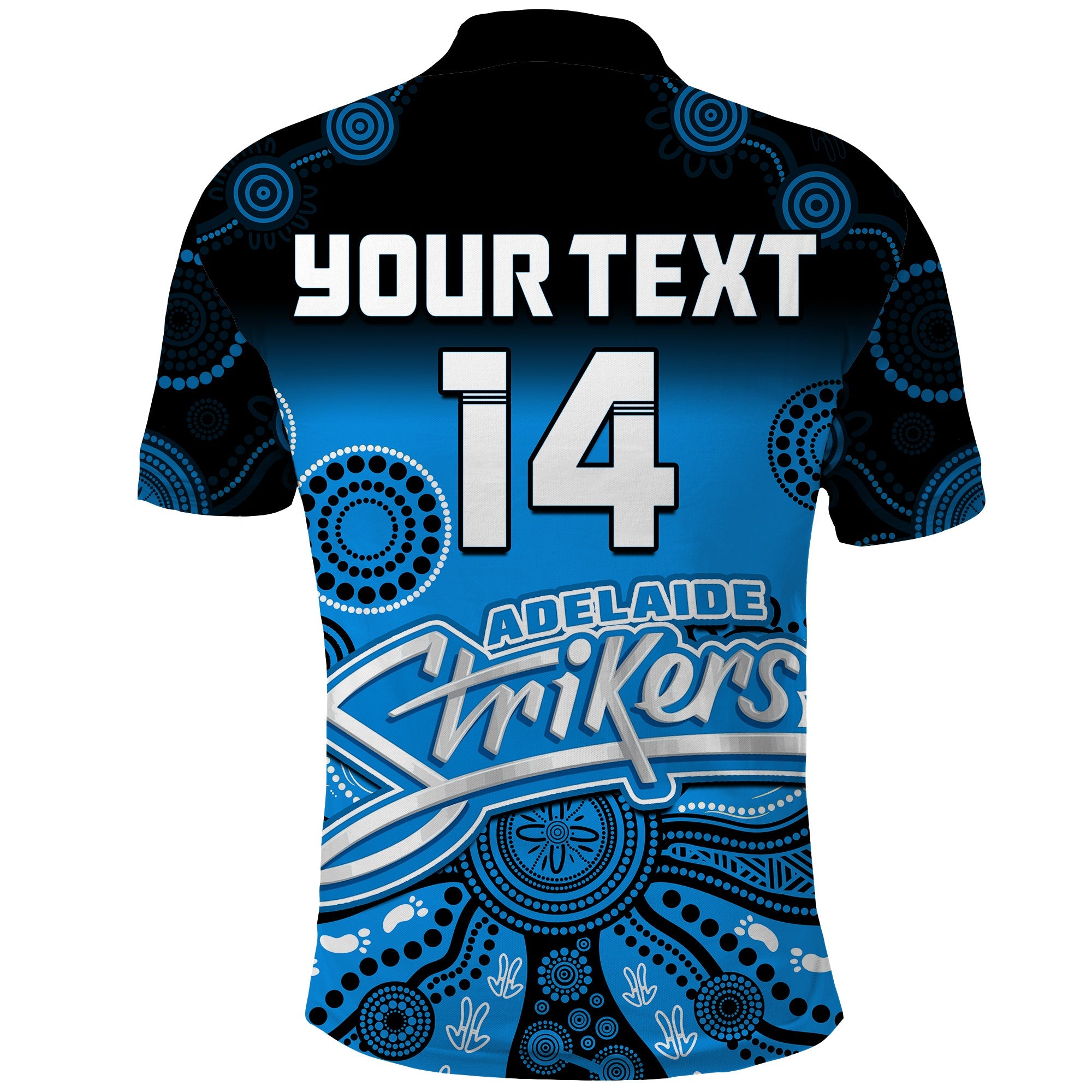 (Custom Text And Number) Adelaide Strikers Polo Shirt Gradient Aboriginal Dot Painting - Vibe Hoodie Shop