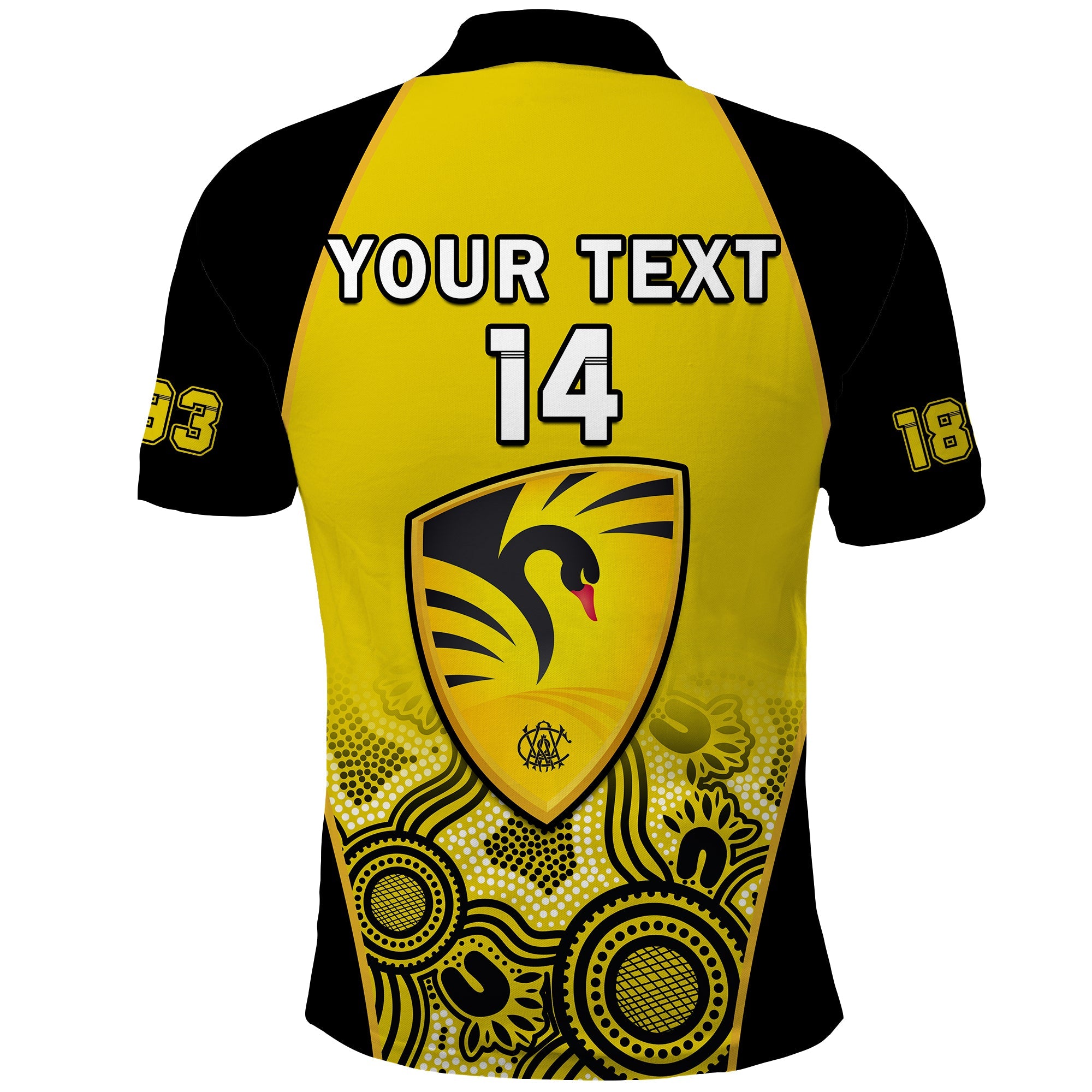 (Custom Text And Number) Western Australia Cricket 2023 Polo Shirt Warriors Sheffield Shield Indigenous - Vibe Hoodie Shop