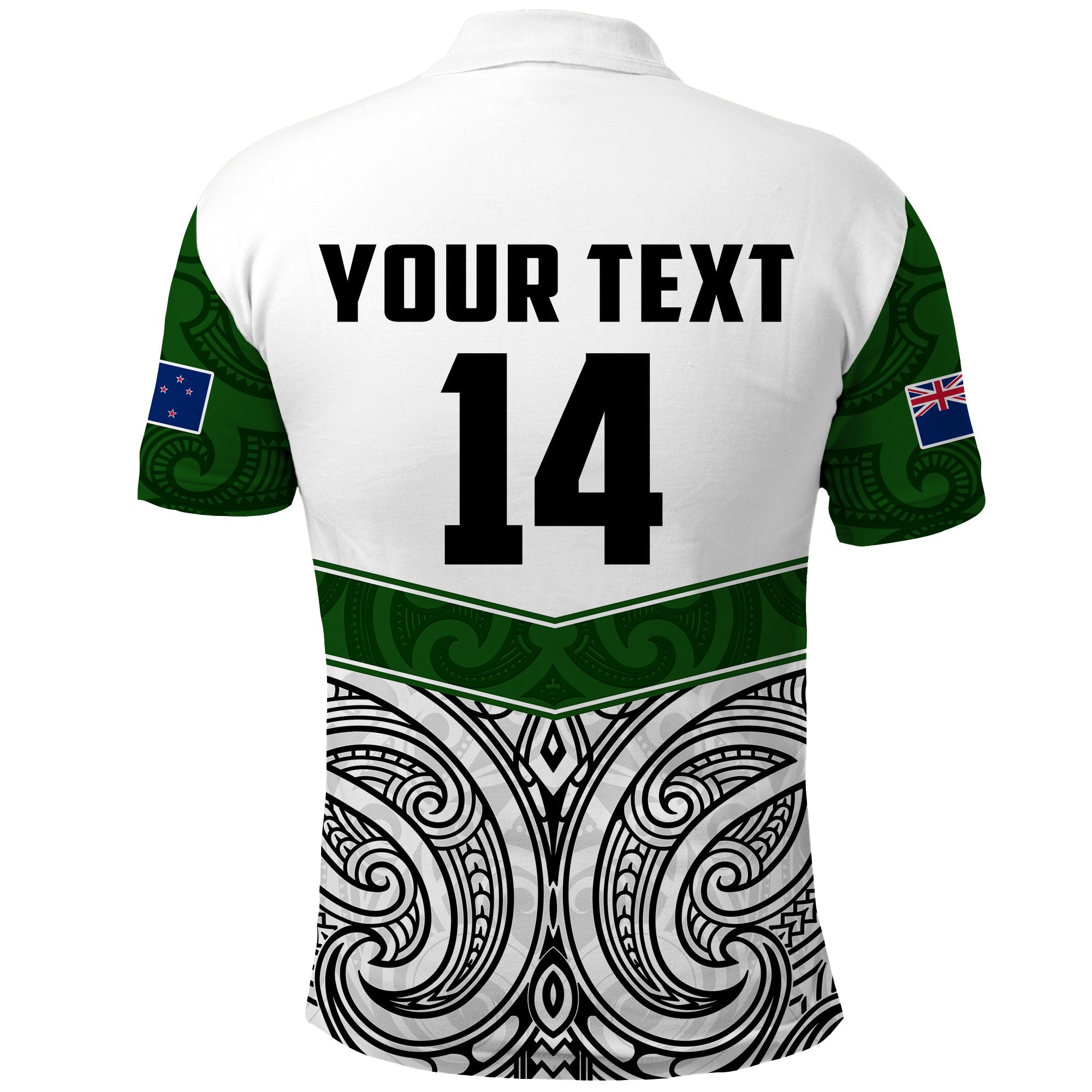 (Custom Text And Number) New Zealand Silver Fern Rugby Polo Shirt Maori Pacific - Vibe Hoodie Shop