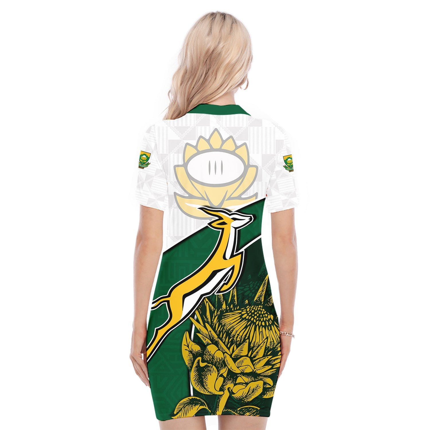 custom-personalised-south-africa-rugby-polo-dress-king-protea-proudly-springboks