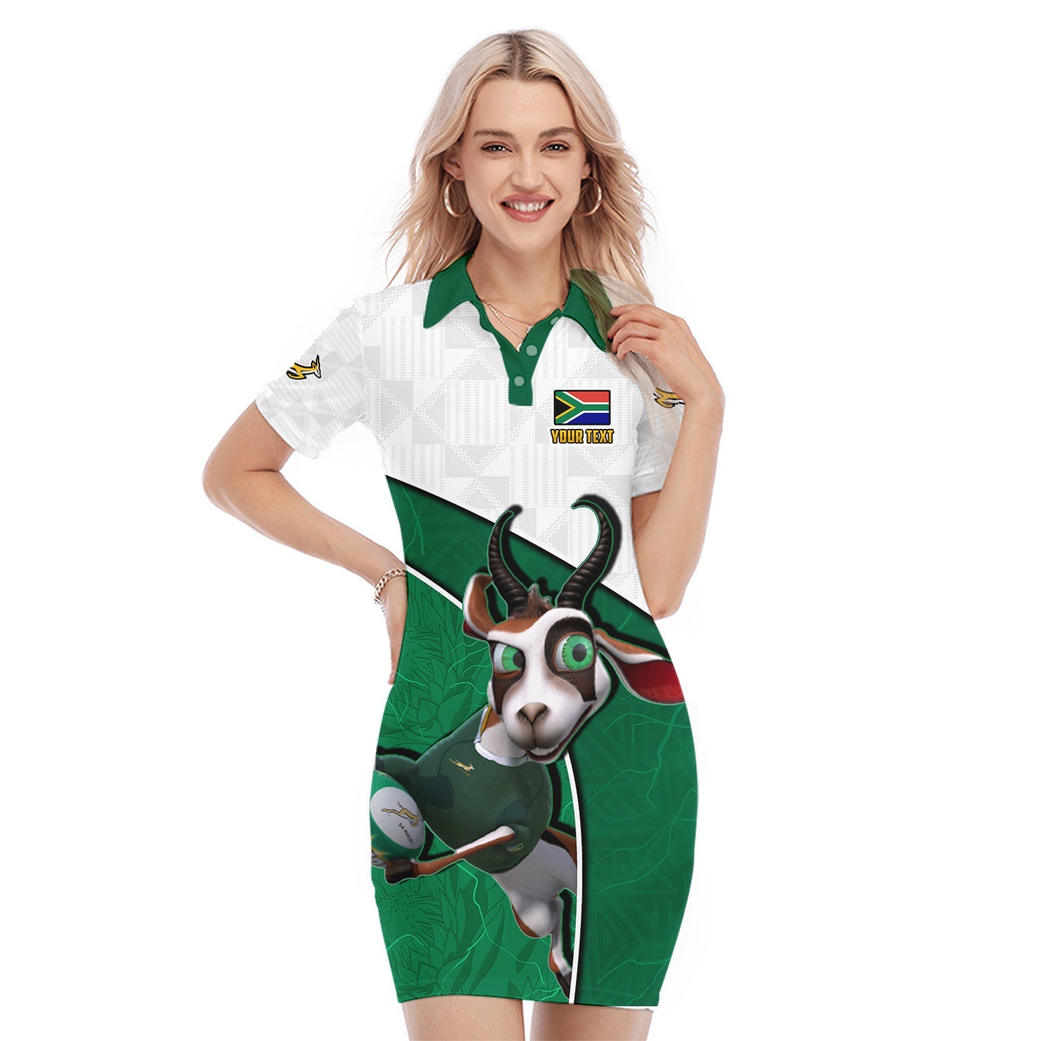 custom-personalised-south-africa-rugby-polo-dress-proudly-springboks-cartoon-bokke-african-pattern