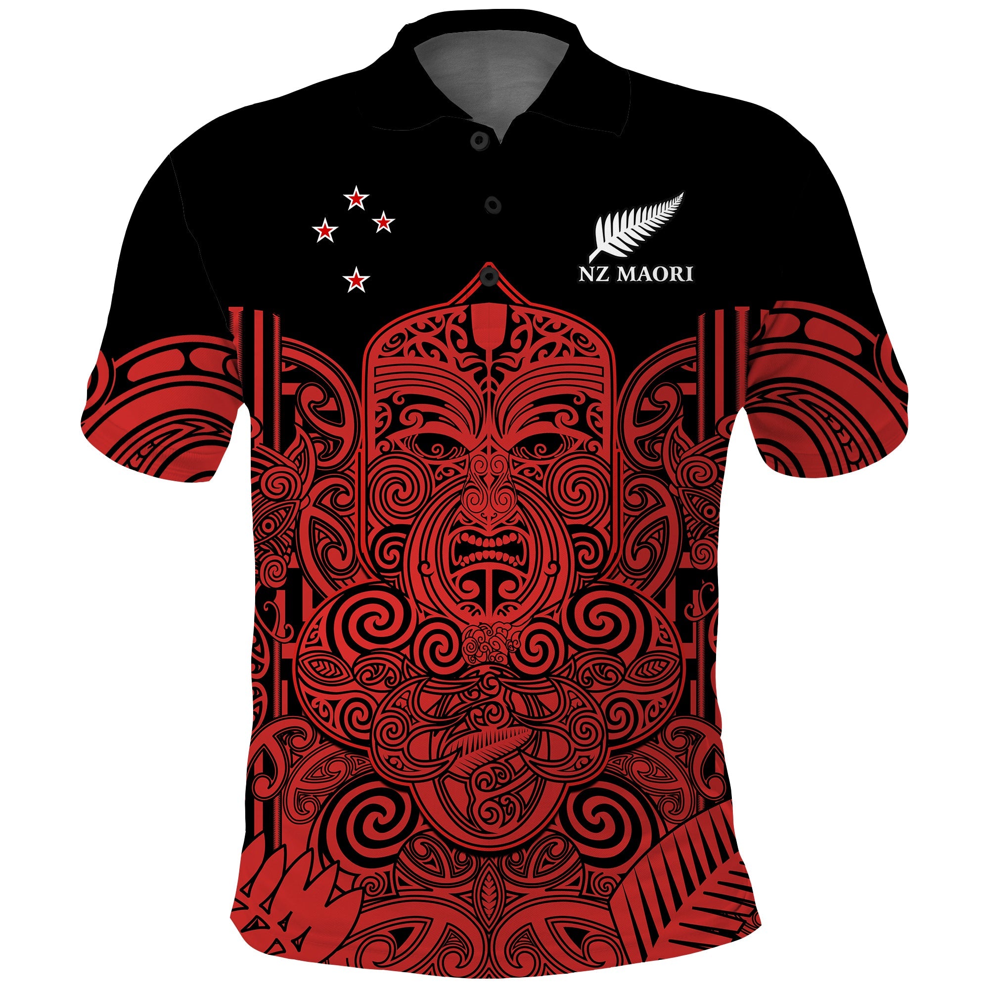 (Custom Text And Number) New Zealand Tiki Rugby Polo Shirt NZ Maori Koru Pattern Ver.03 - Vibe Hoodie Shop