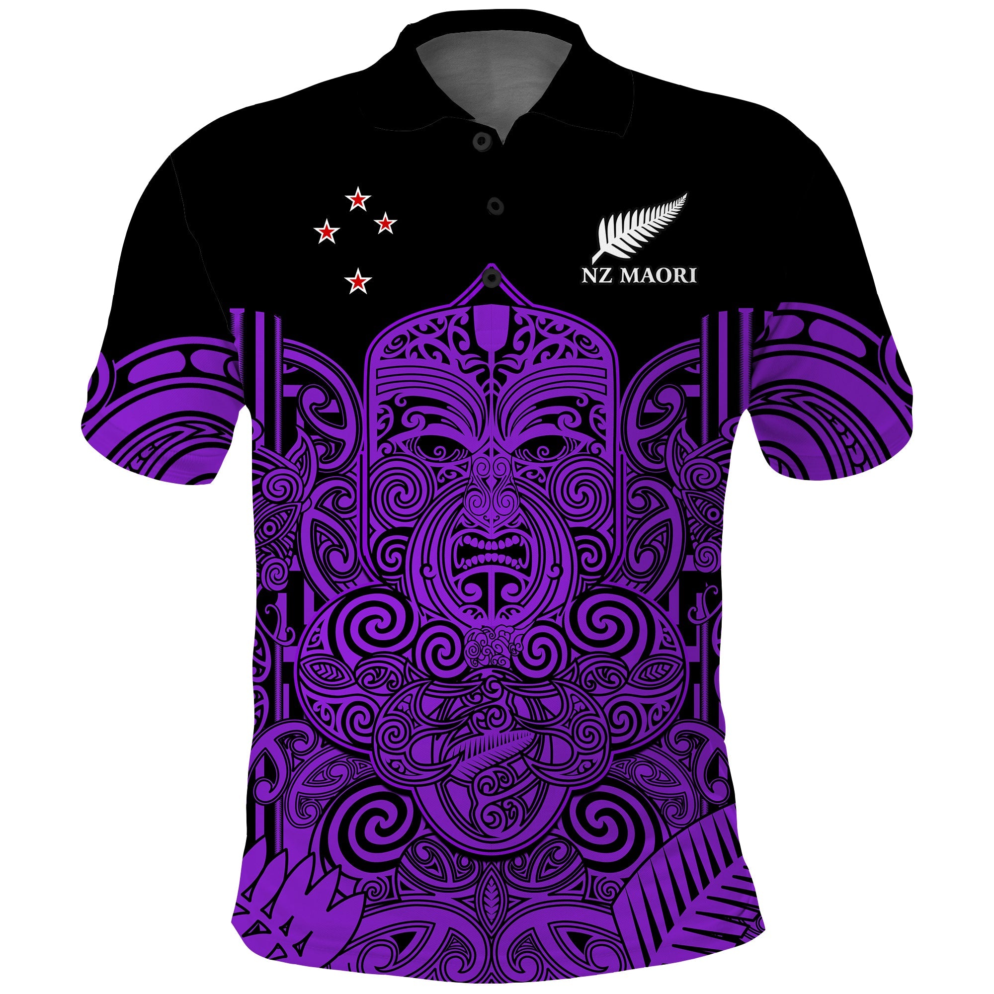 (Custom Text And Number) New Zealand Tiki Rugby Polo Shirt NZ Maori Koru Pattern Ver.04 - Vibe Hoodie Shop