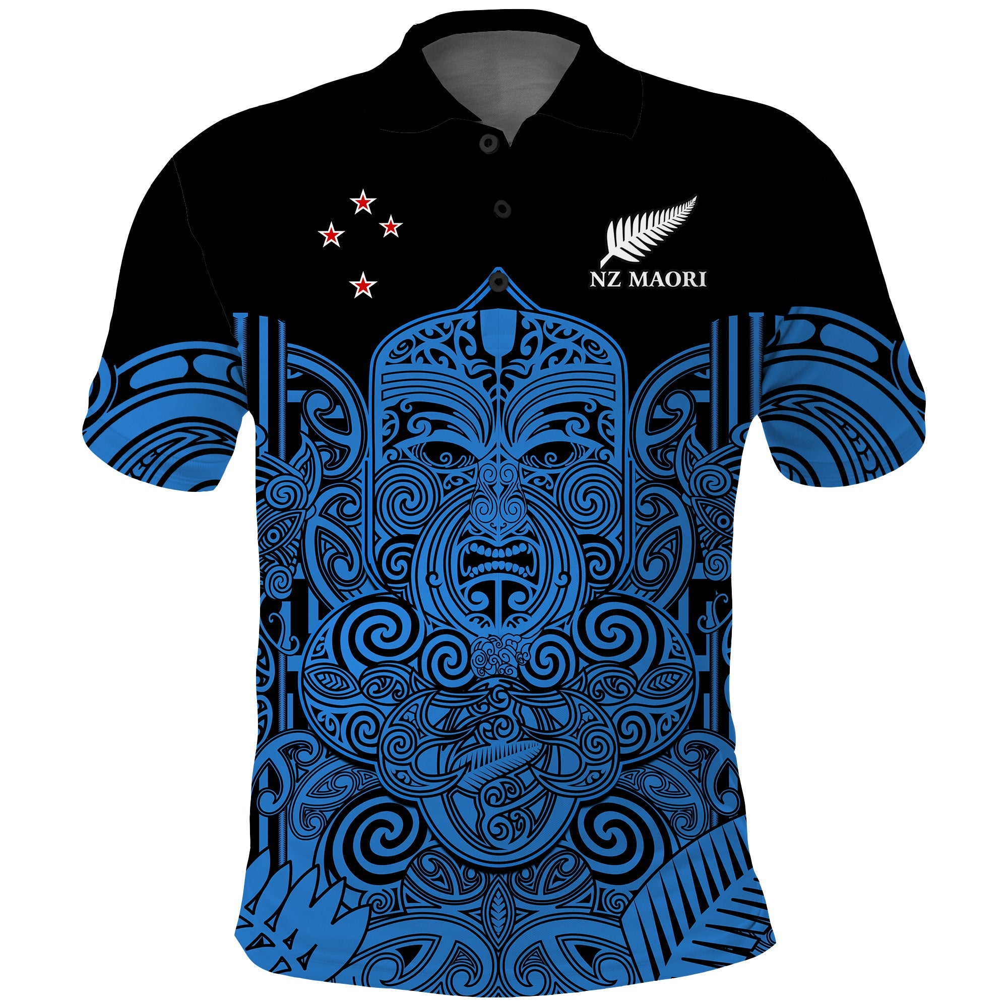 (Custom Text And Number) New Zealand Tiki Rugby Polo Shirt NZ Maori Koru Pattern Ver.05 - Vibe Hoodie Shop