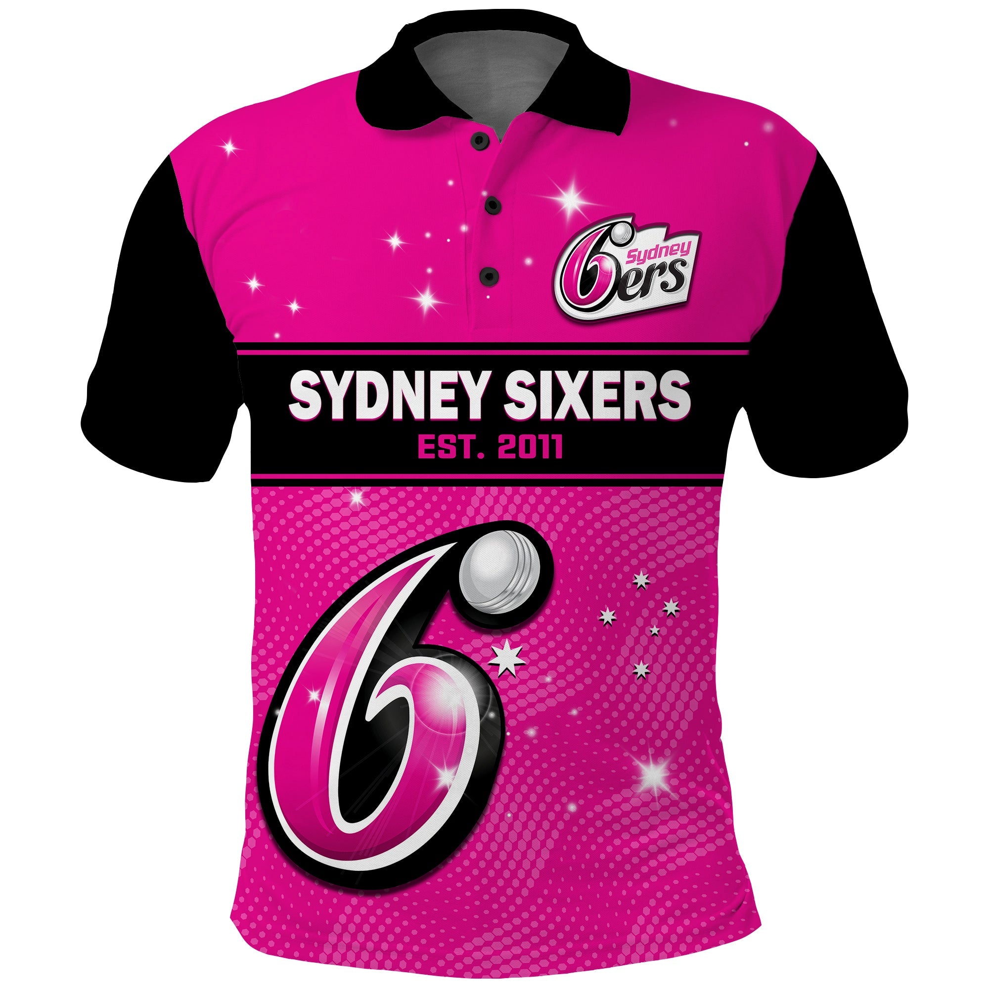 (Custom Text And Number) Sydney Sixers Polo Shirt Est 2011 Simple Style - Vibe Hoodie Shop