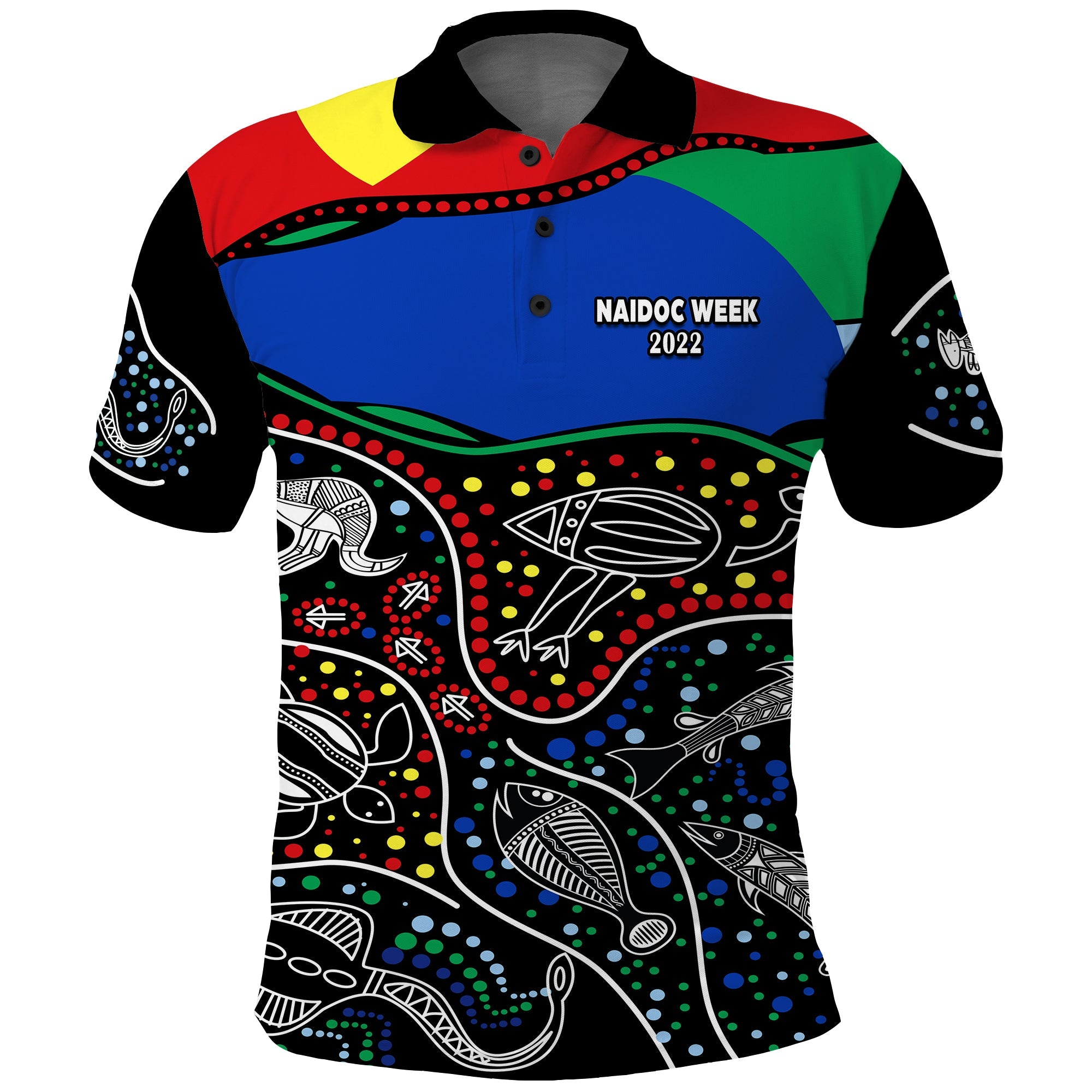 (Custom Personalised) NAIDOC Week 2022 Polo Shirt National Aborigines And Torres Strait Islander Animals Aboriginal - Vibe Hoodie Shop