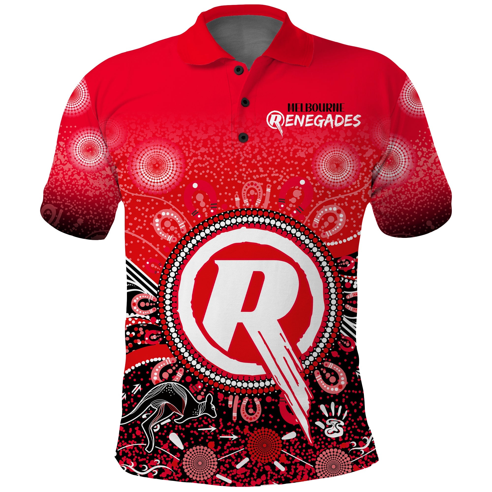 Melbourne Renegades Polo Shirt Cricket Aboriginal - Vibe Hoodie Shop