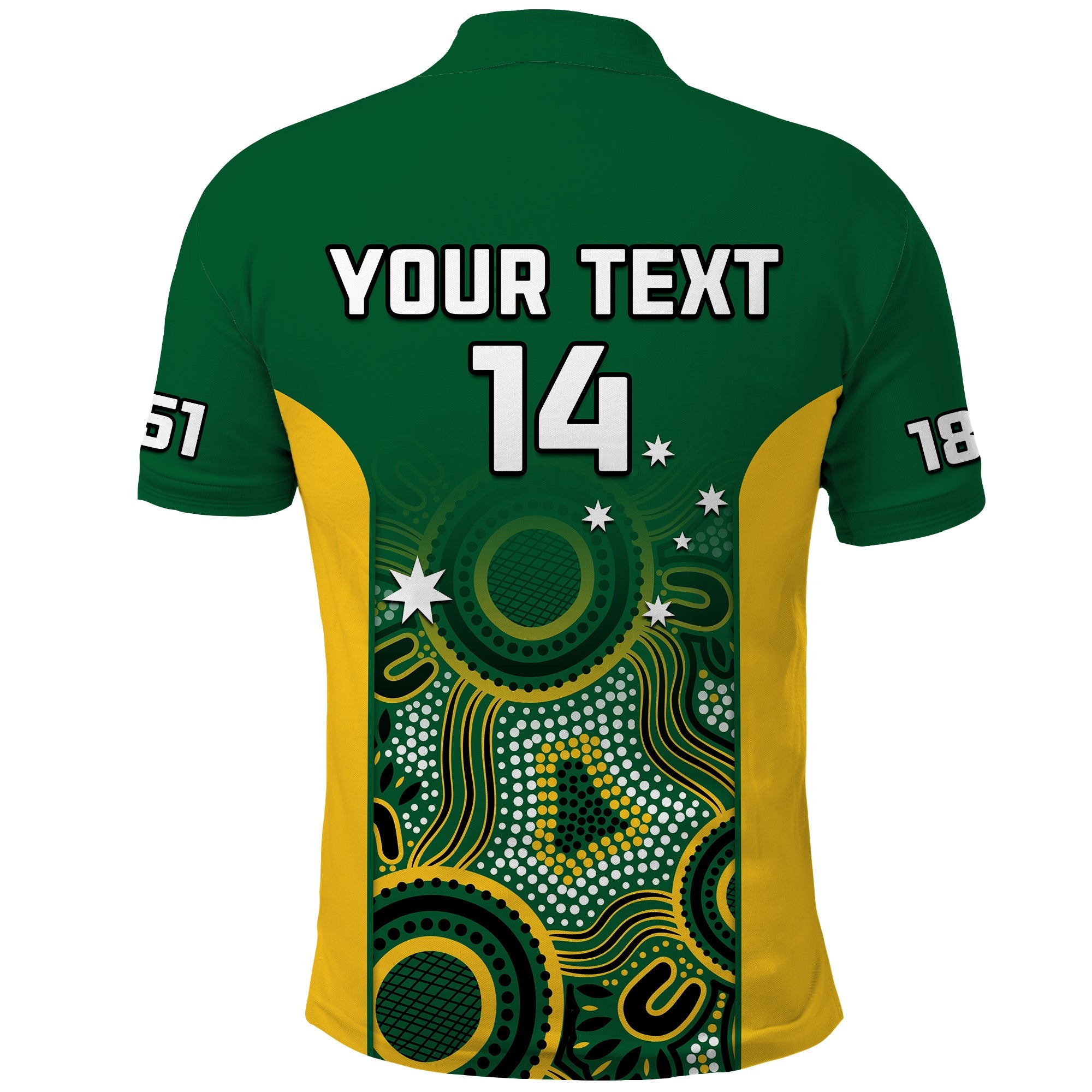 (Custom Text And Number) Tasmania Cricket 2023 Polo Shirt Tigers Sheffield Shield Indigenous - Vibe Hoodie Shop