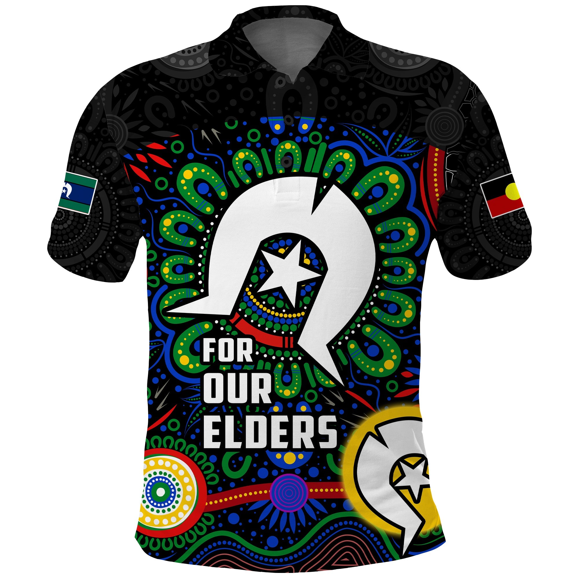 (Custom Personalised) Australia NAIDOC Week 2023 Polo Shirt Aboriginal For Our Elders - Vibe Hoodie Shop