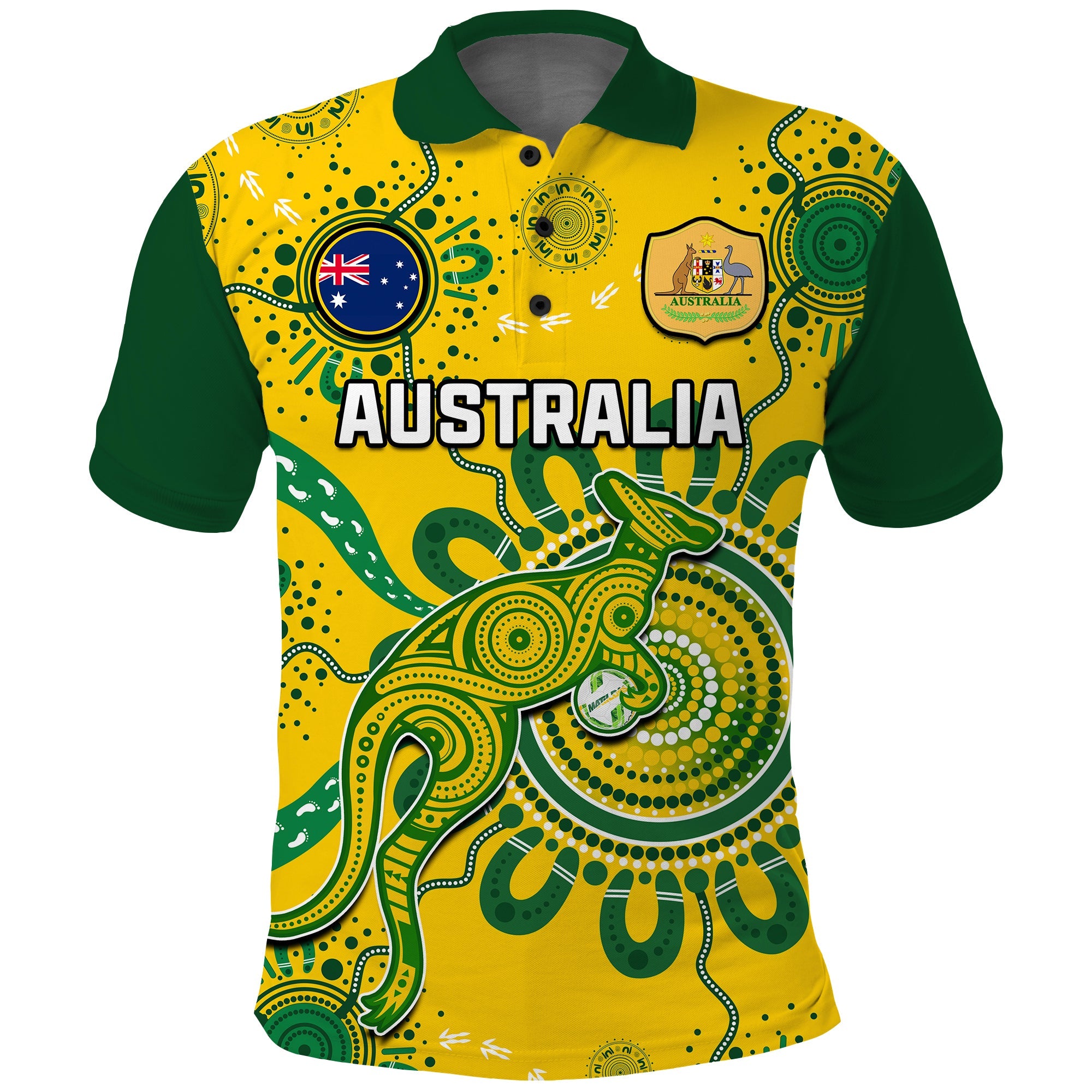 Australia Soccer Polo Shirt Kangaroos Matildas 2023 FIFA Womens World Cup - Vibe Hoodie Shop