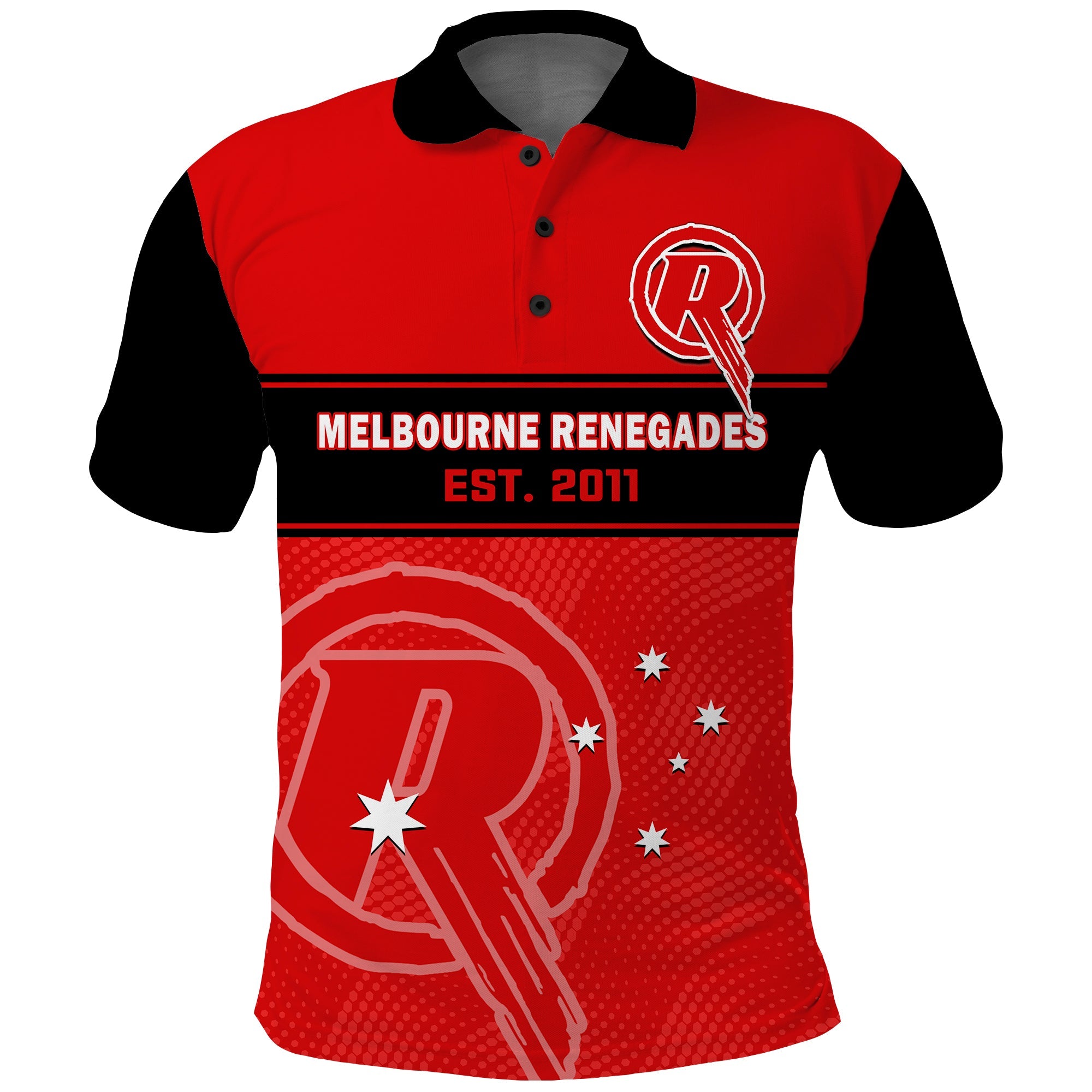 (Custom Text And Number) Melbourne Renegades Cricket Polo Shirt Est 2011 Sporty - Vibe Hoodie Shop