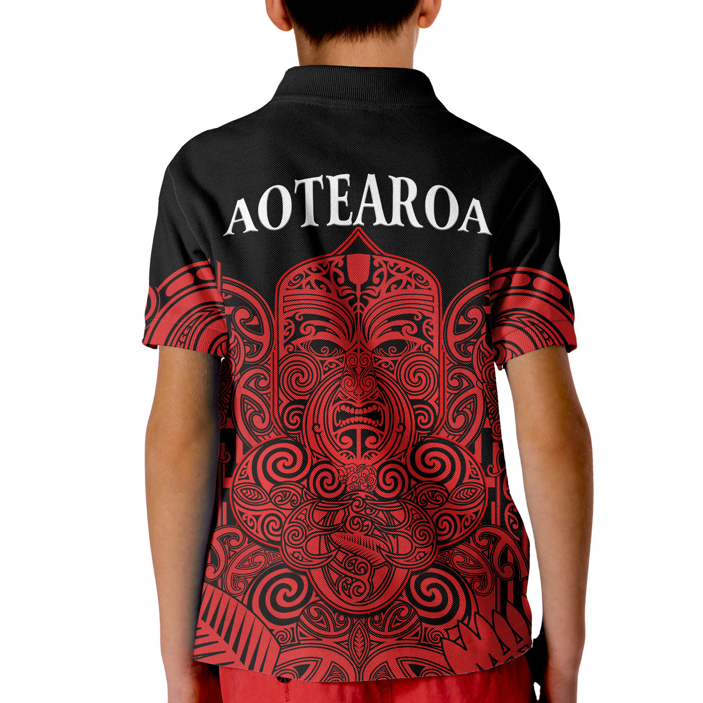 New Zealand Tiki Rugby Polo Shirt KID NZ Maori Koru Pattern Ver.03 - Vibe Hoodie Shop