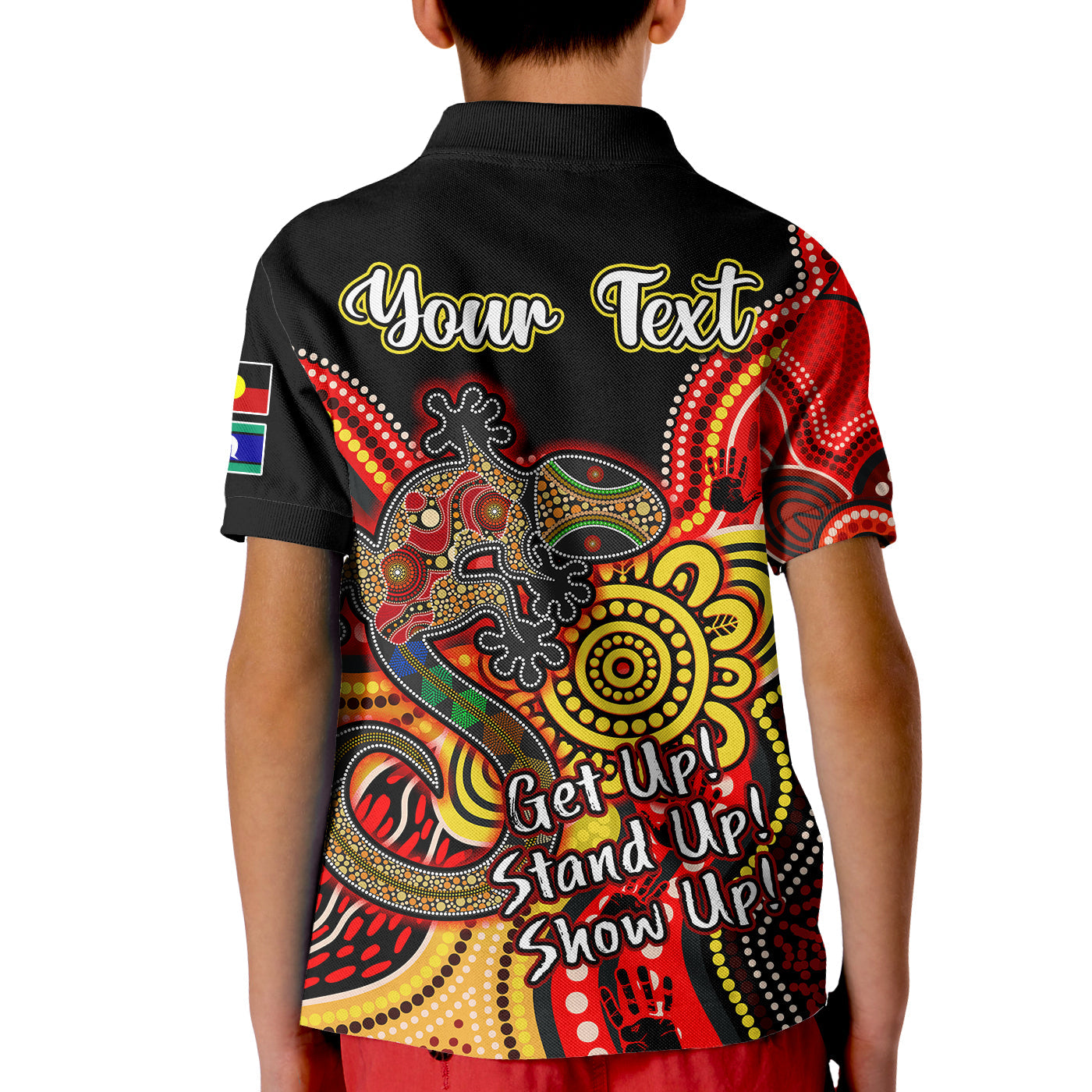 (Custom Personalised) NAIDOC Week 2022 Polo Shirt KID Aboriginal Lizard Always Proud History - Vibe Hoodie Shop