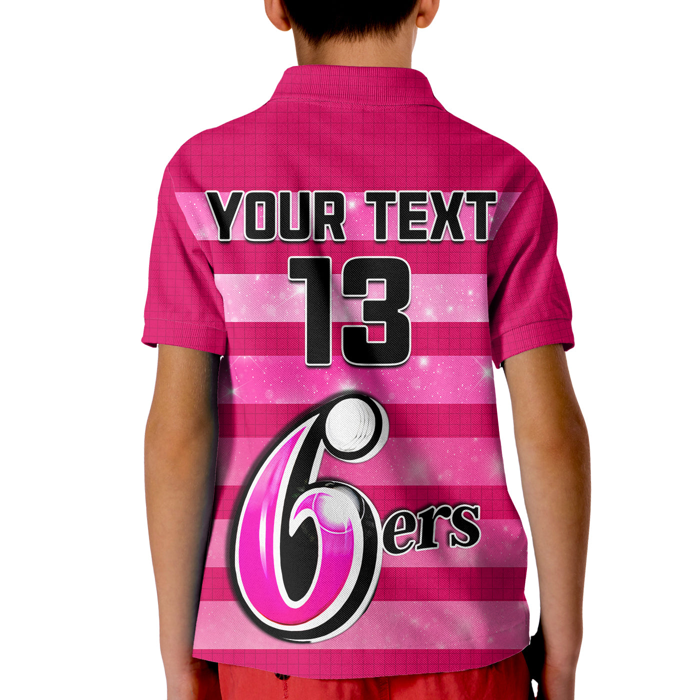 (Custom Text and Number) Sydney Sixers Cricket Polo Shirt Galaxy Star Simple Ver.01 - Vibe Hoodie Shop